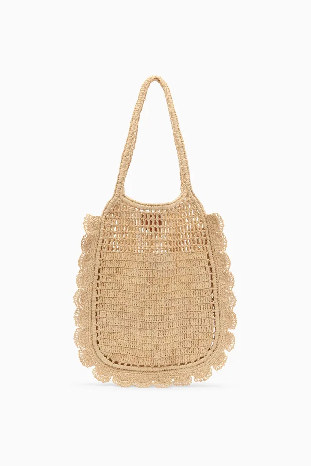 Ulla Johnson Marina tote raphia naturel crochet
