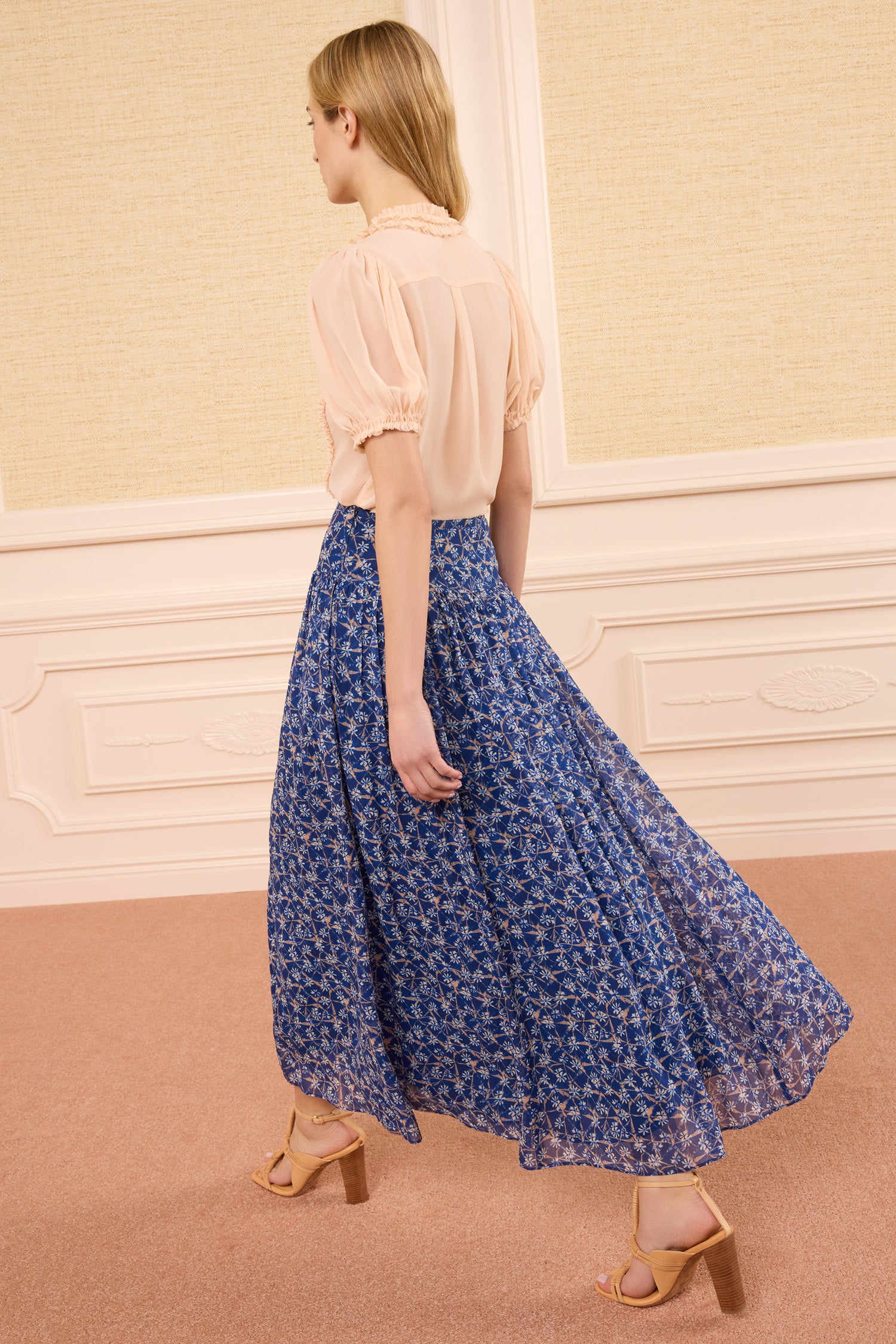 Ulla Johnson Reina jupe midi Dusk soie plissée