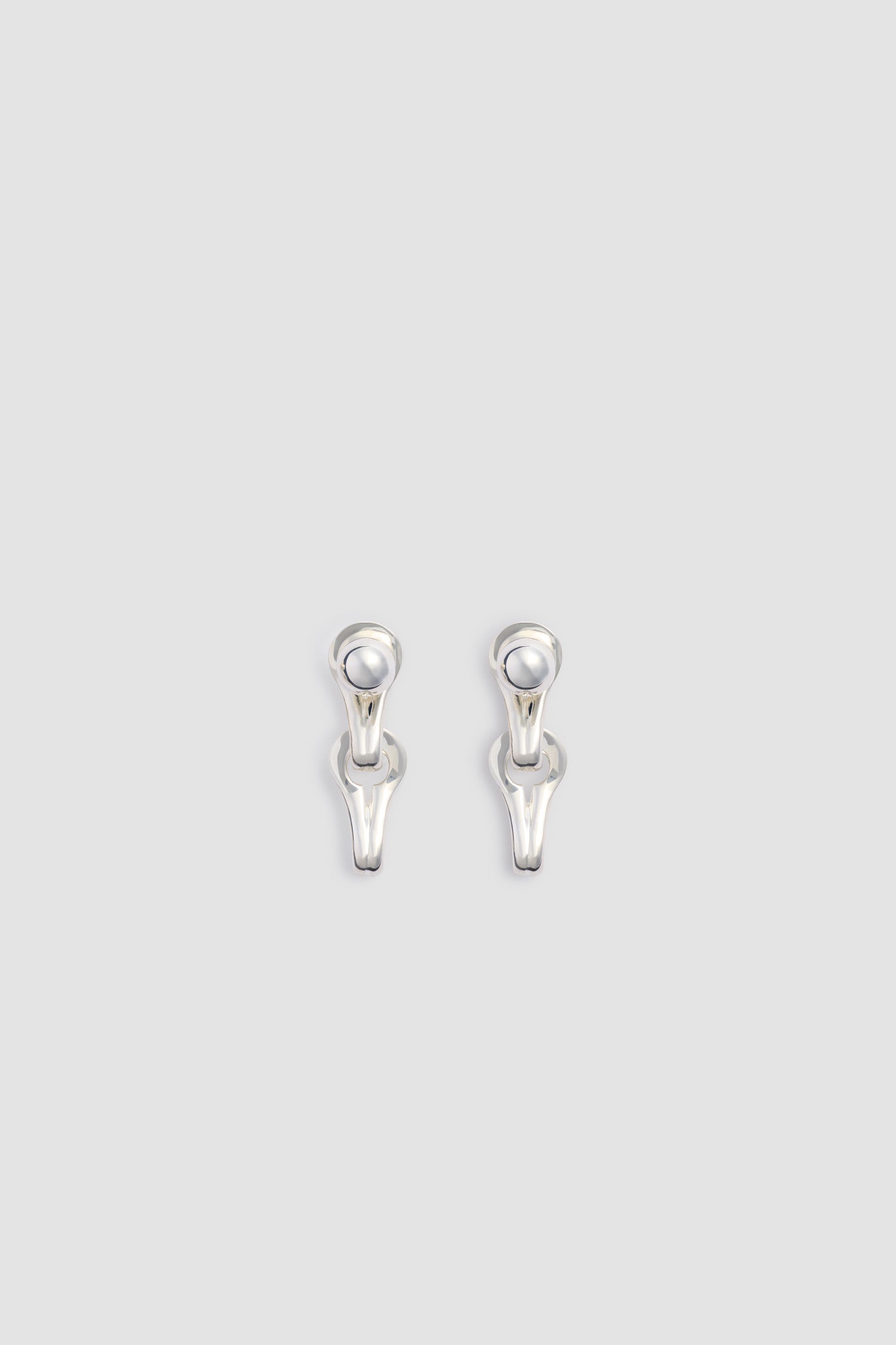 Patou P26JW178 boucles laiton argenté géométrique