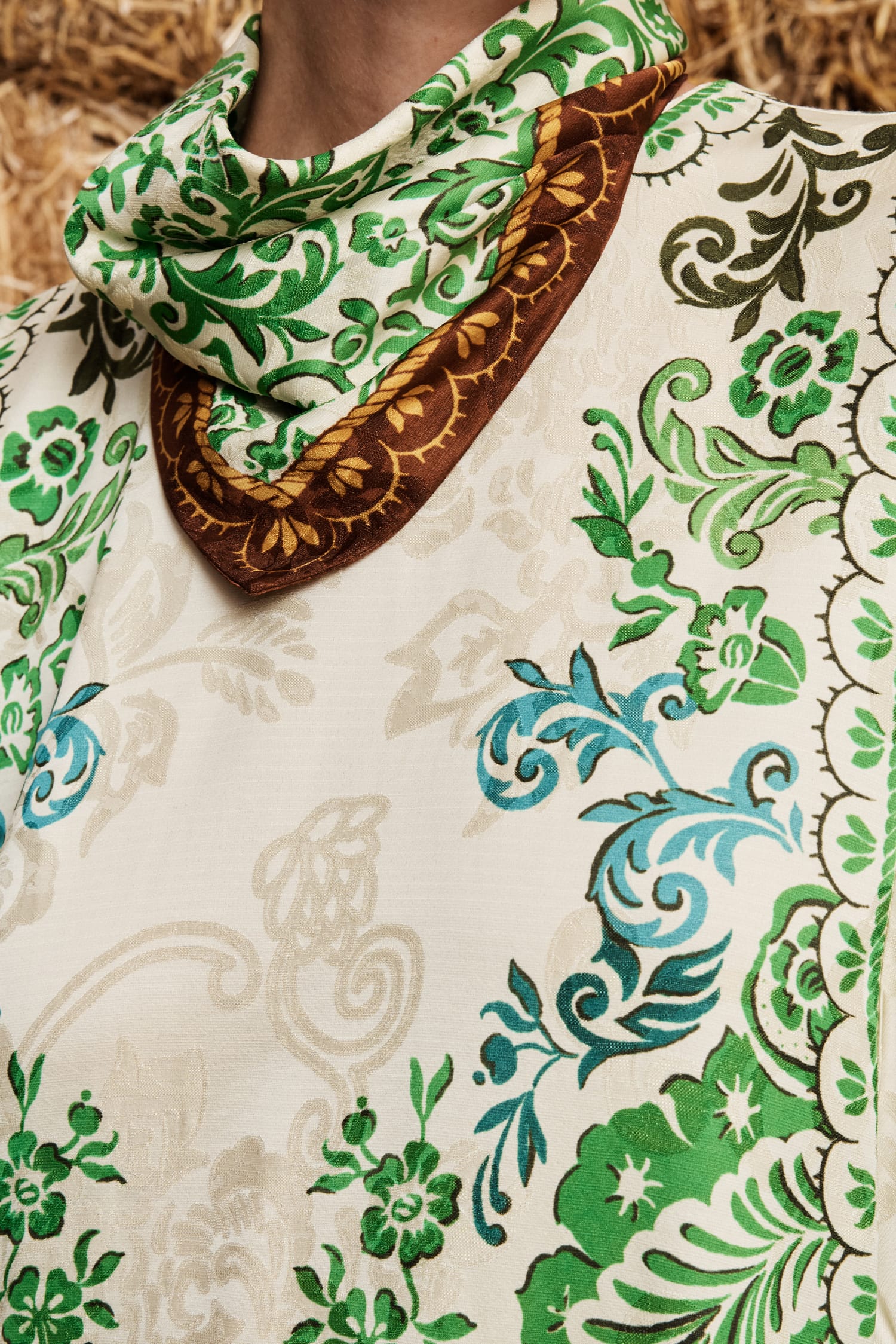 Alemaïs Florence robe midi satin botanique