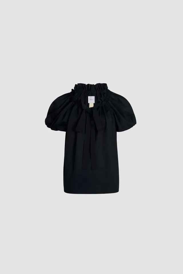 Patou P25JE1399999999B t-shirt coton bio noir cordon