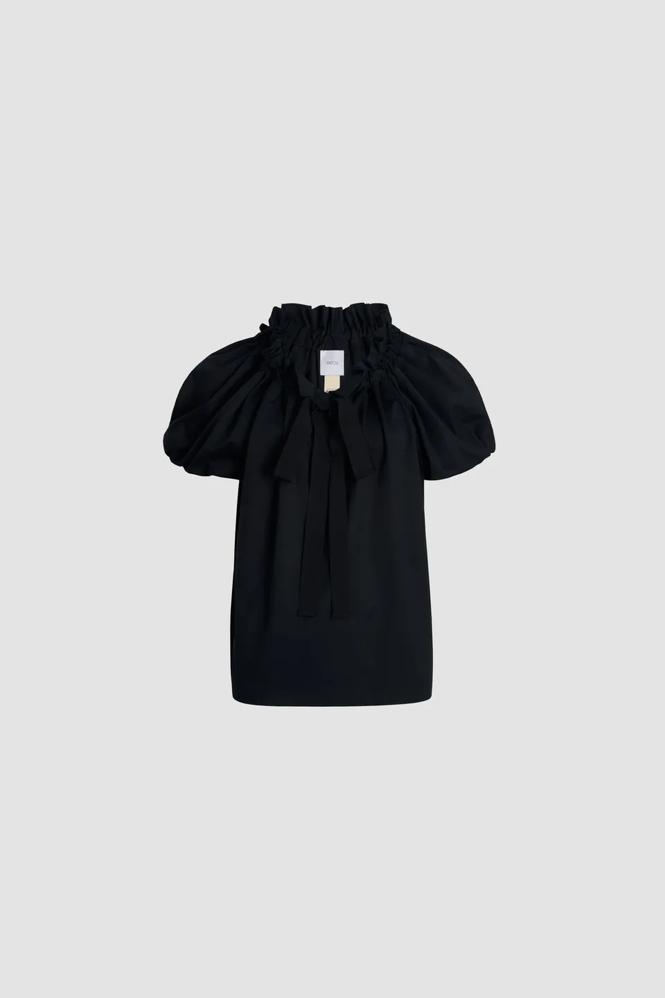 Patou P25JE1399999999B t-shirt coton bio noir cordon