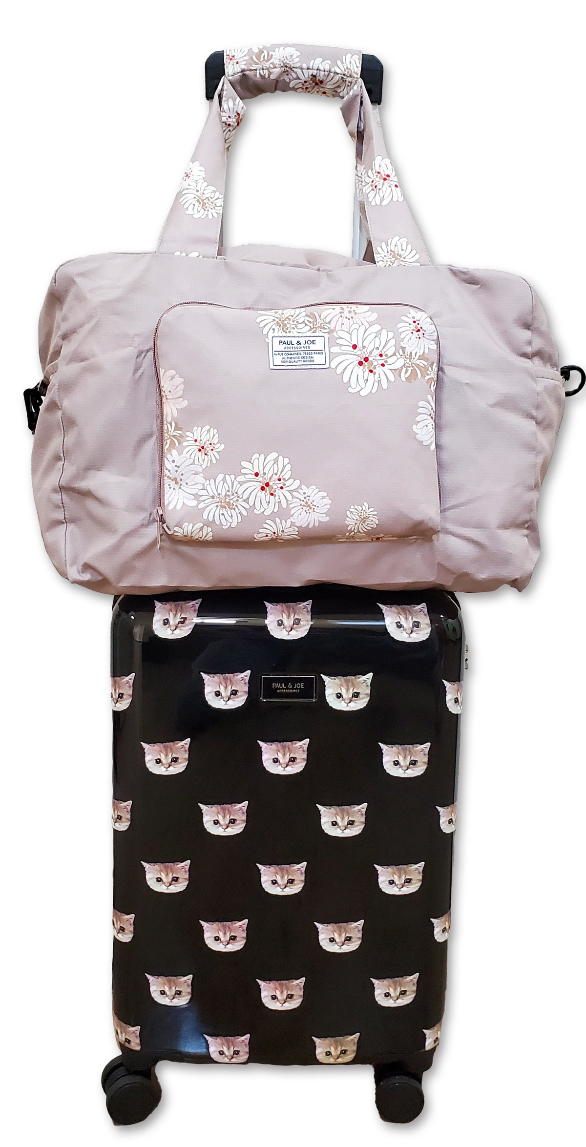 Paul & Joe Sac voyage beige Chrysanthème 43 cm