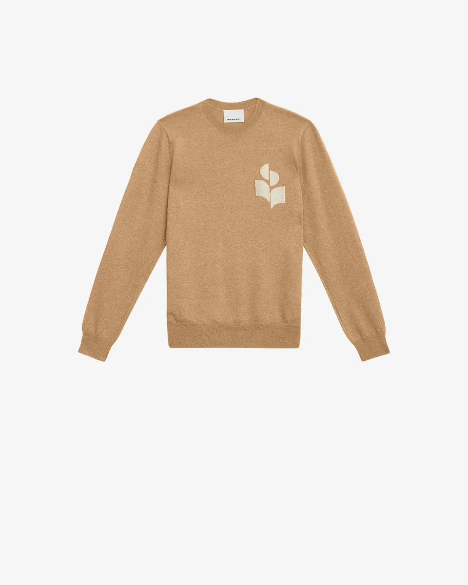 Isabel Marant Evans pull camel col rond laine