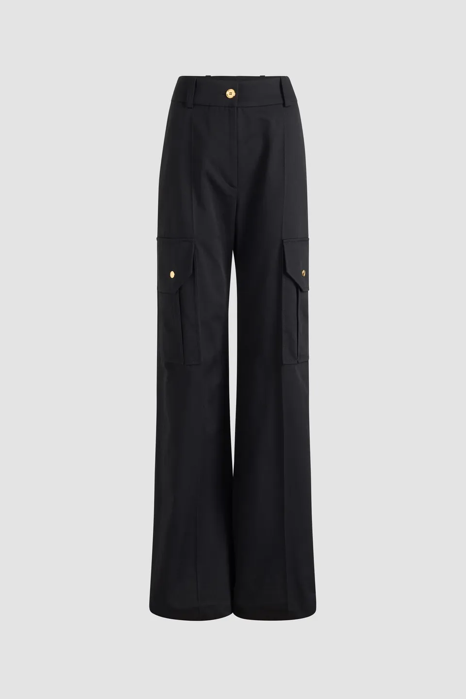 Patou H25TR0550074999B pantalon cargo coton noir