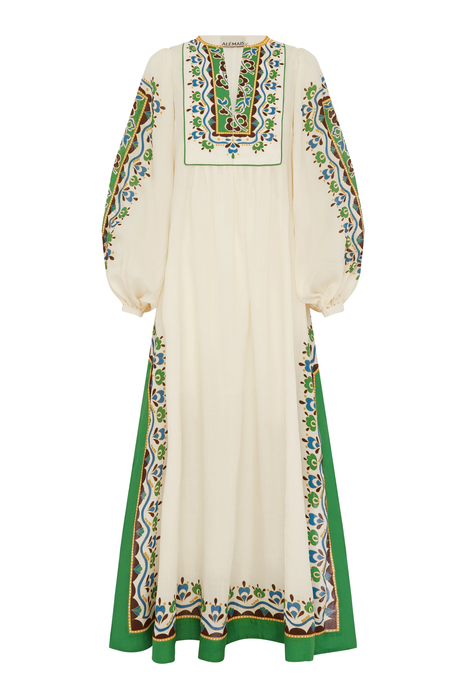 Alemäis Bridgette robe tunique midi ramie à ceinture