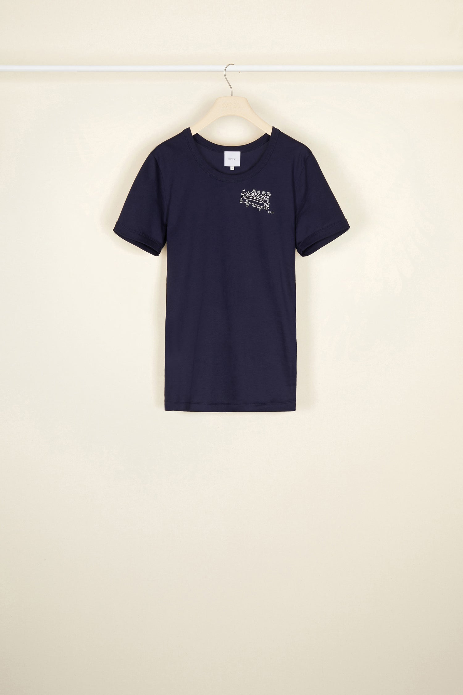 Patou Bosc JE017 t-shirt coton bio bleu encre femme