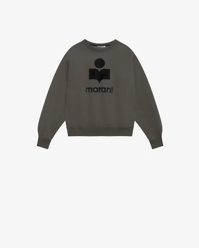 Isabel Marant Mikoy sweat coton noir délavé logo