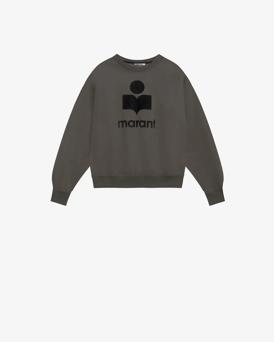 Isabel Marant Mikoy sweat coton noir délavé logo