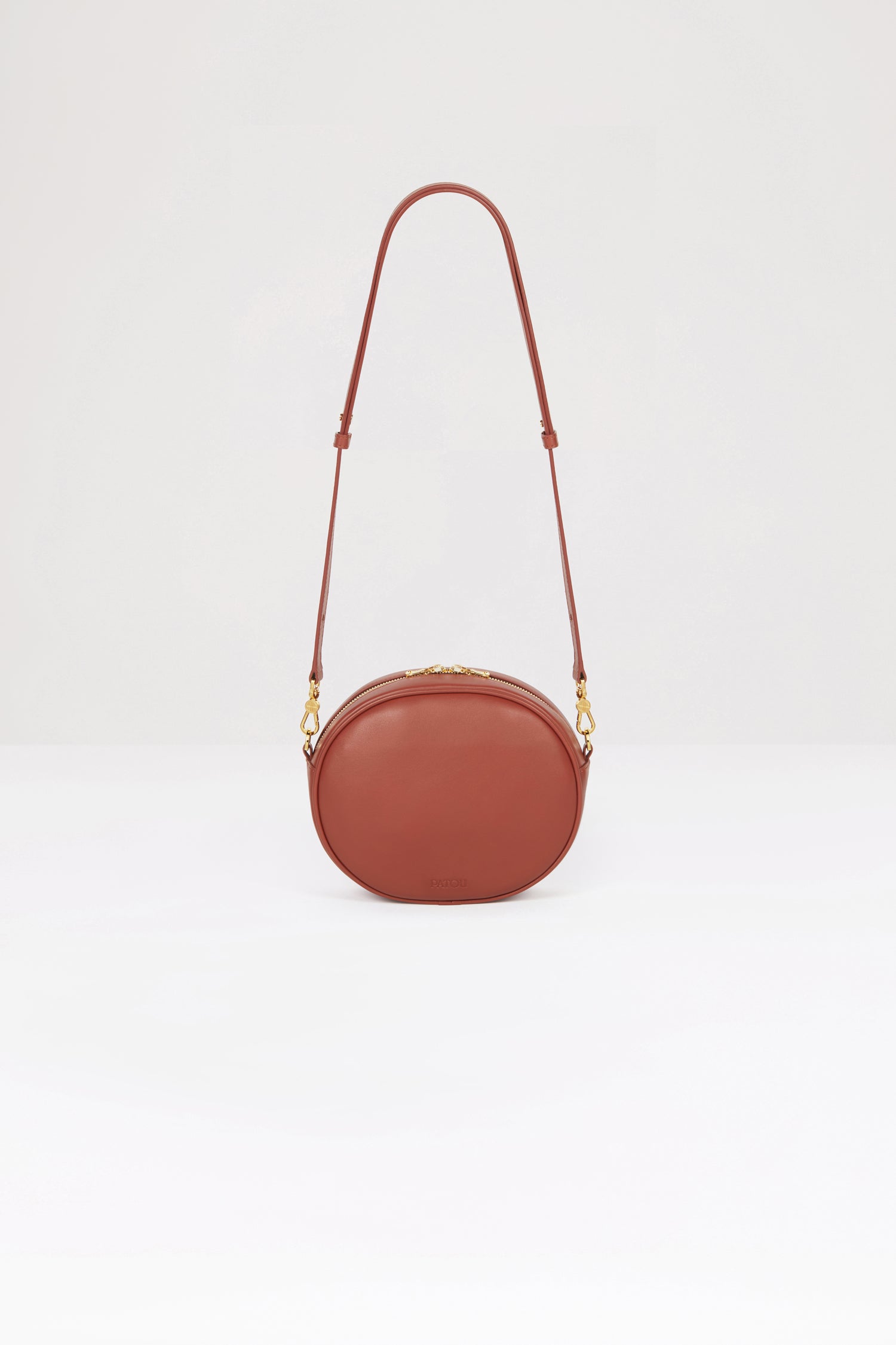 Patou BA004 Le JP sac cuir marron Maya Mountain 21 cm