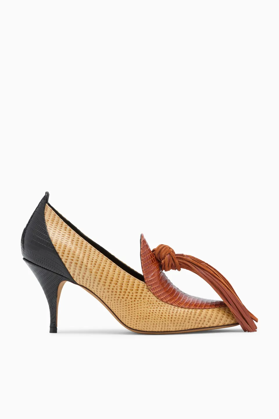 Ulla Johnson Agata Tassel Pump escarpins Bisque cuir