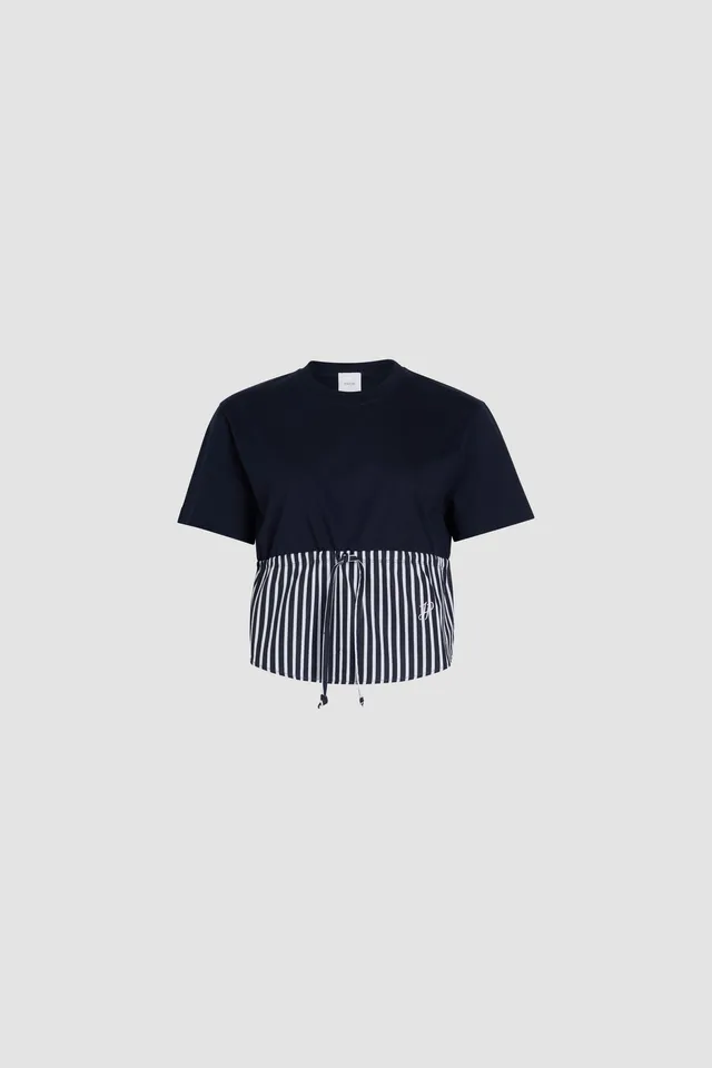 Patou Hybrid JE138 t-shirt coton bio bleu Navy Black