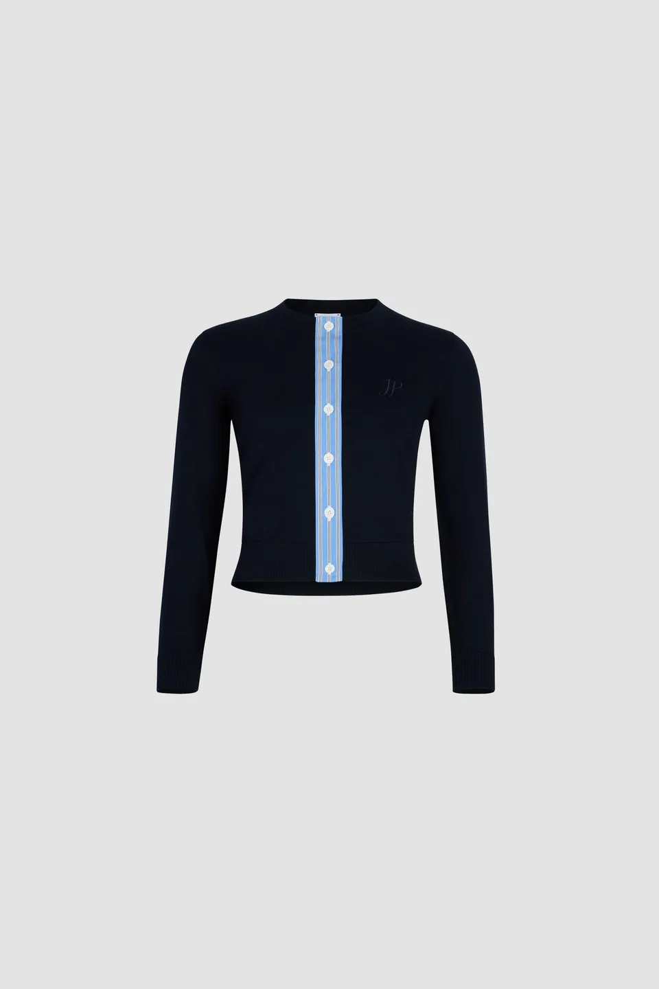 Patou P25KN223 cardigan coton JP bleu marine