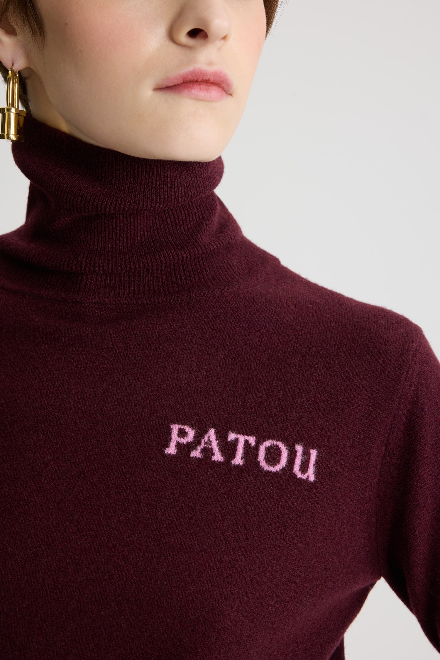 Patou KN3088041317R pull col roule laine cachemire Vignola