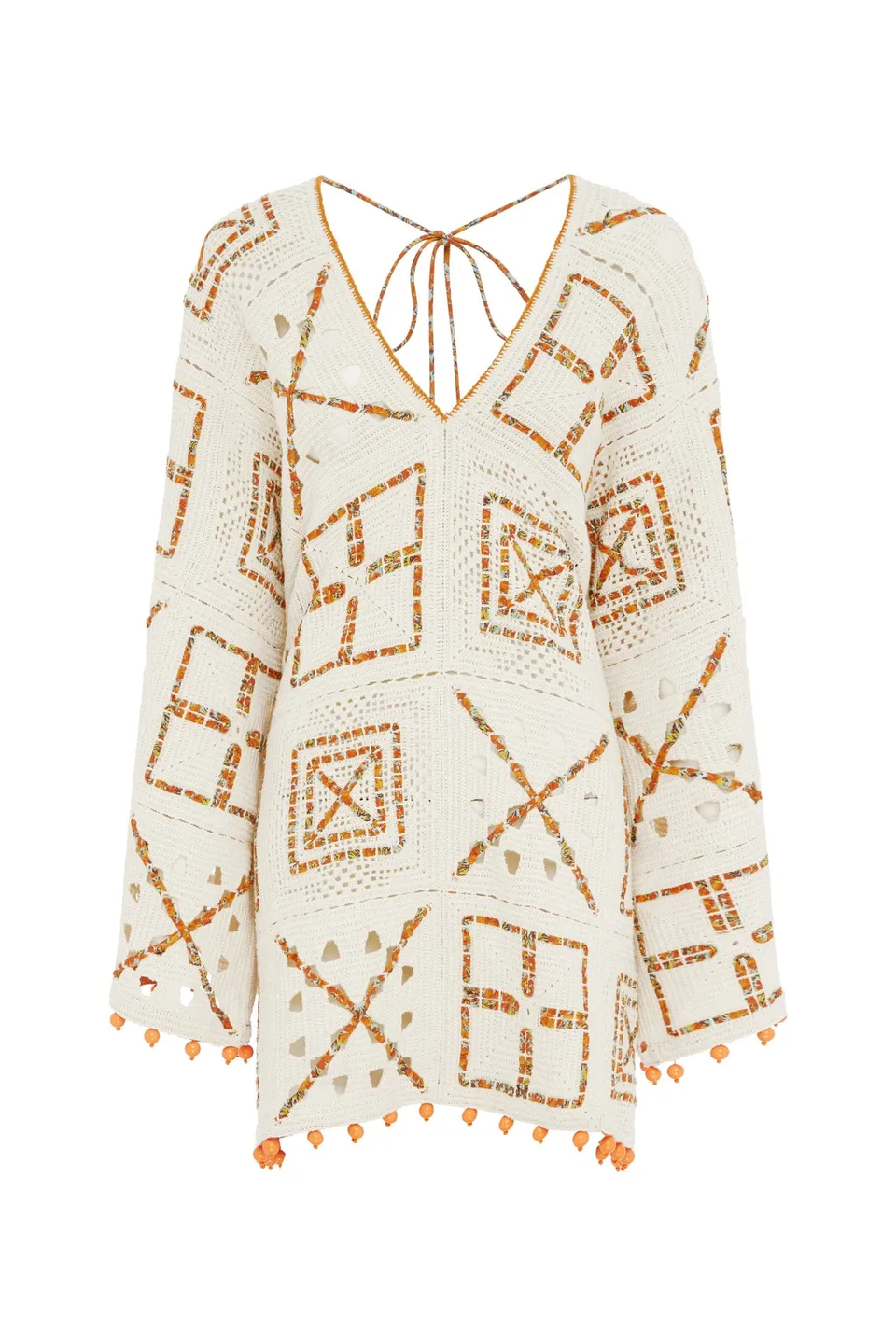 Alemaïs Marva robe mini crochet coton manches longues