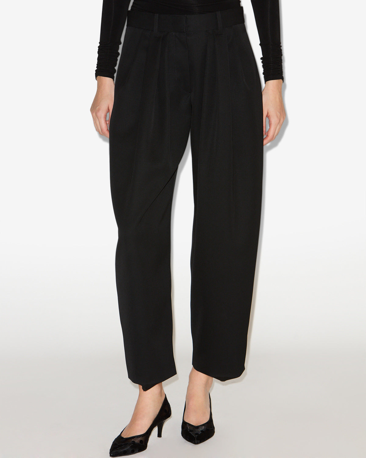 Isabel Marant Janice PA0613FA-C4G01I pantalon laine noir
