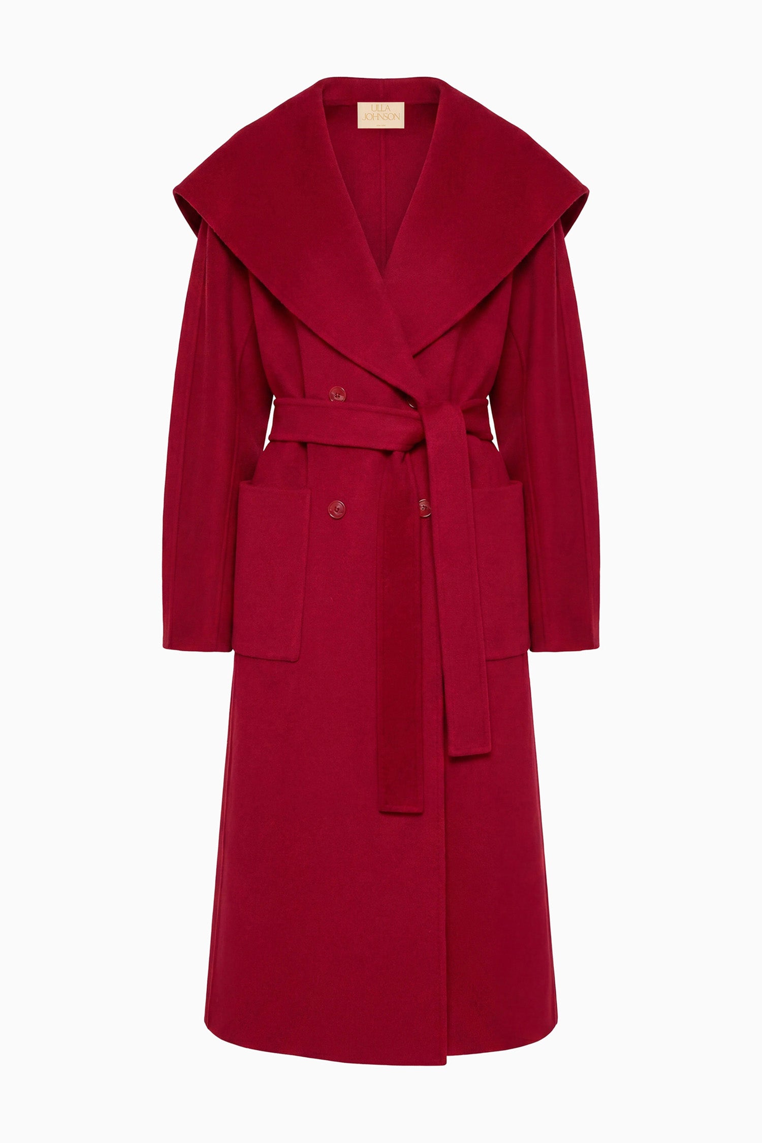 Ulla Johnson Rory manteau laine Cerise long ceinture