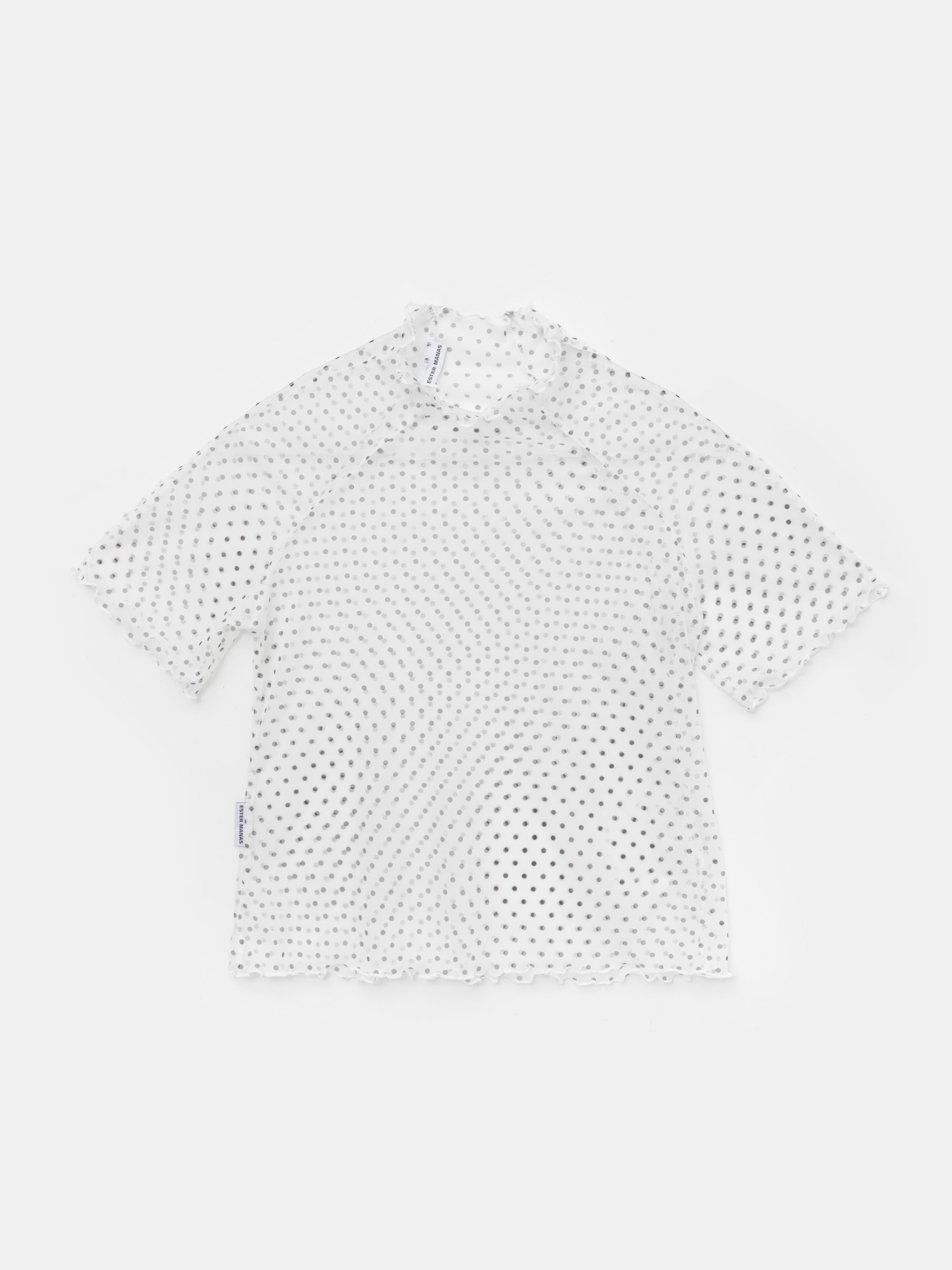 Ester Manas Tops Polka Dots White Easy Top pois blanc