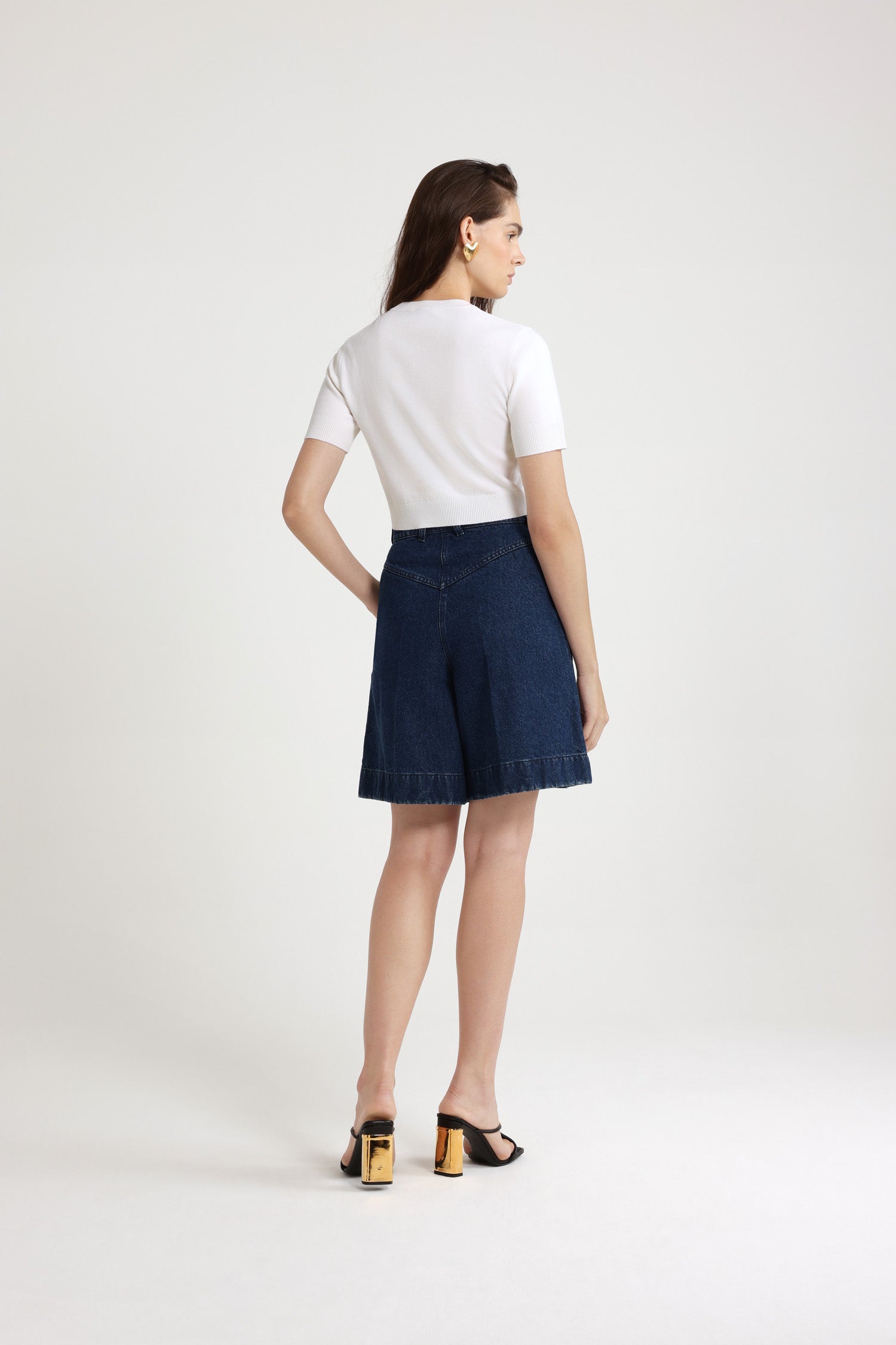 Patou Knitwear top KN222 P25KN222 cropped blanc laine