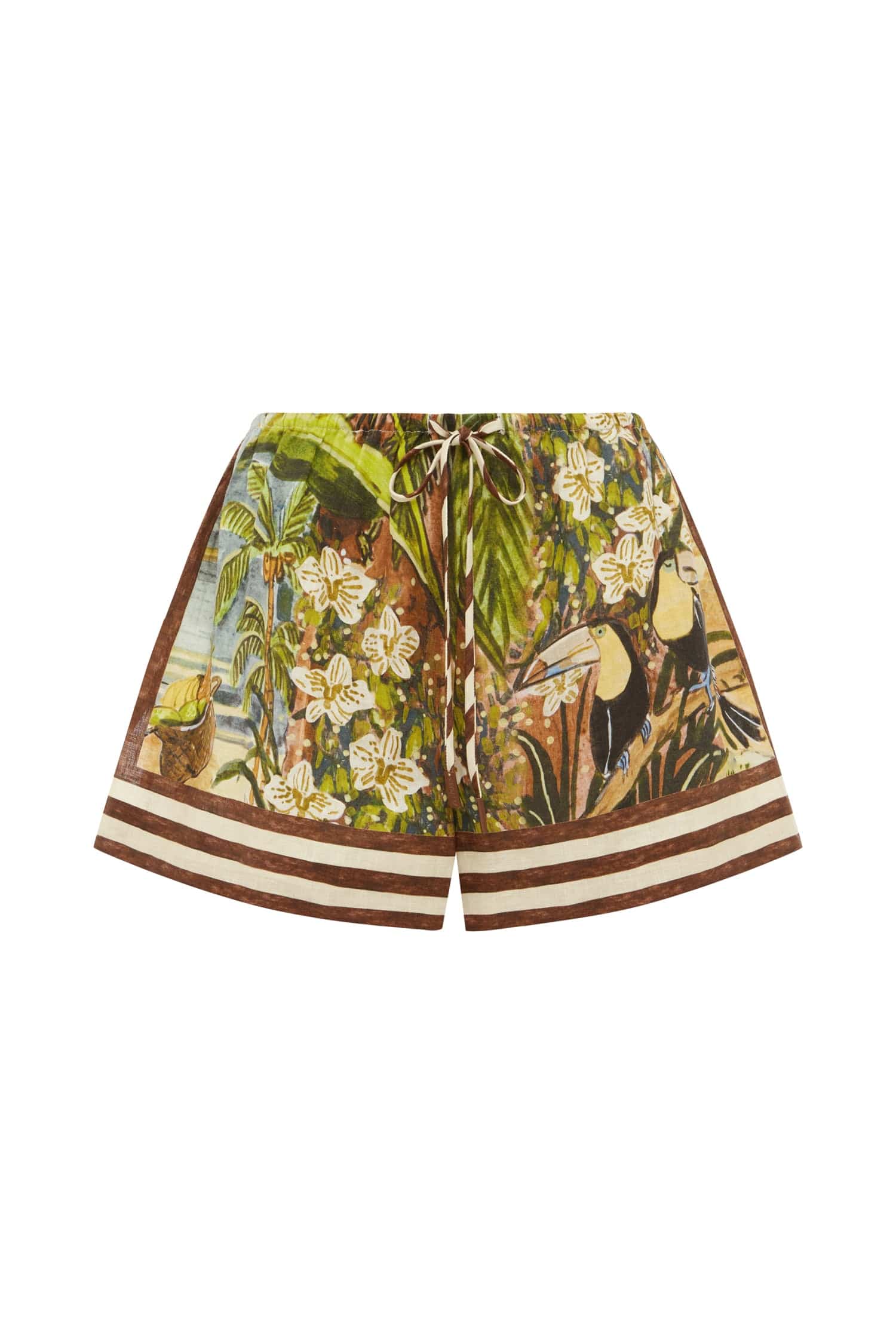 Alemaïs Toucan Tango short large lin taille élastique