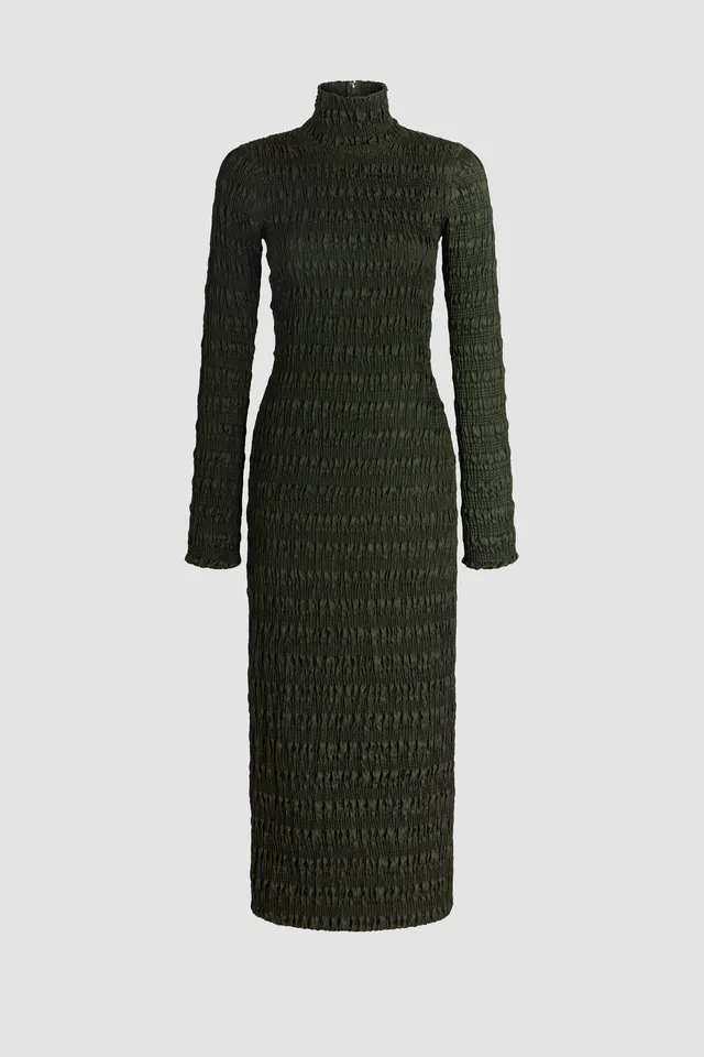 Patou DR285 robe longue viscose verte Highland Green