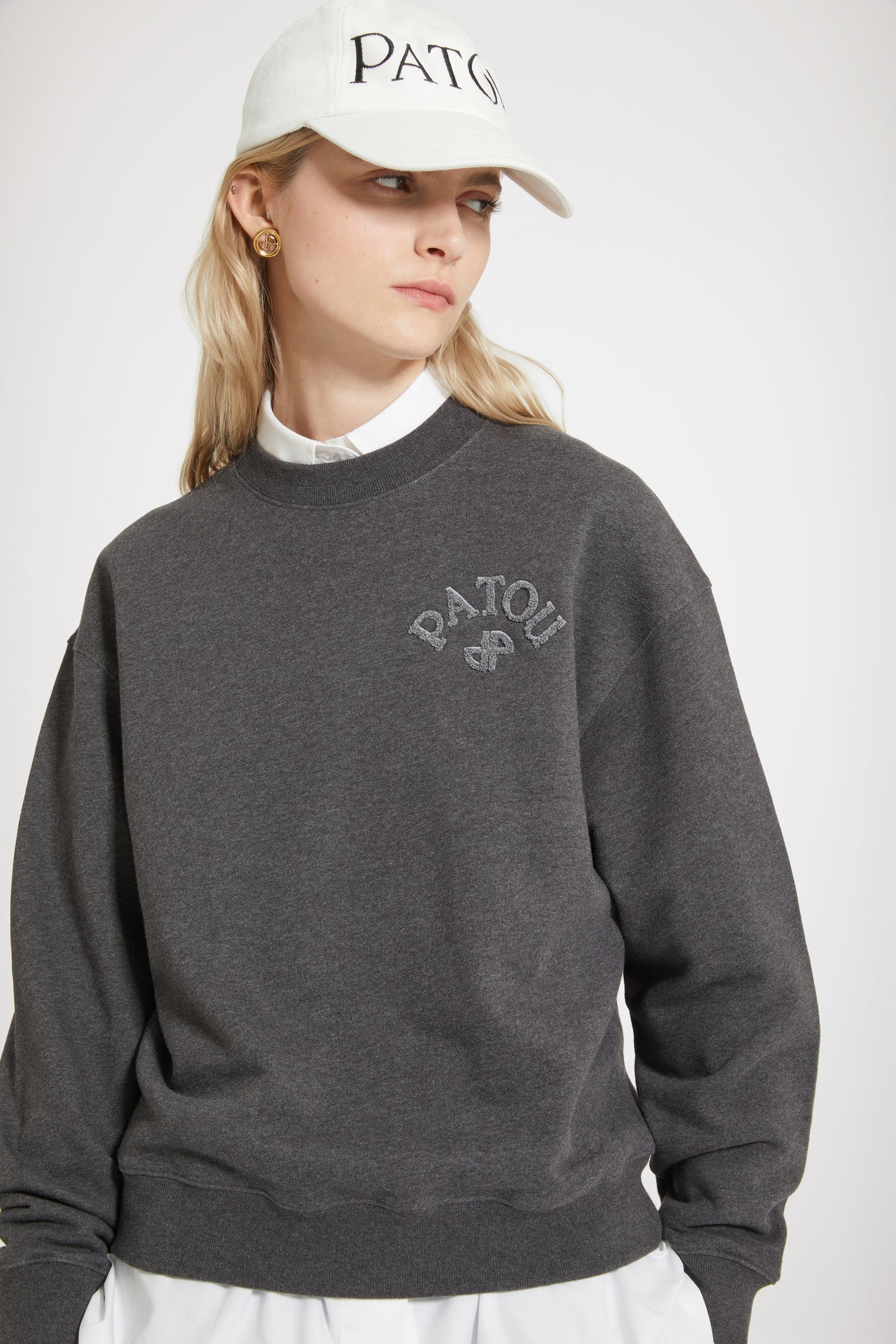 Patou JE091 sweat graphite coton bio bouclette