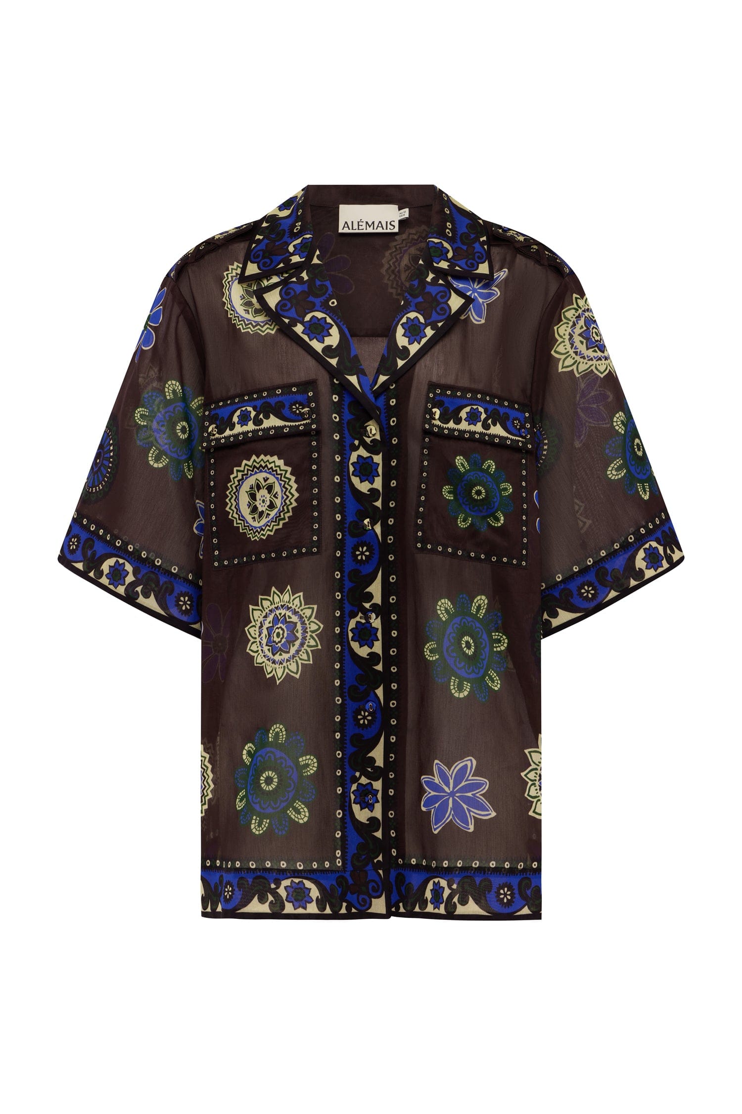 Alemaïs Jasper chemise ample coton soie paisley