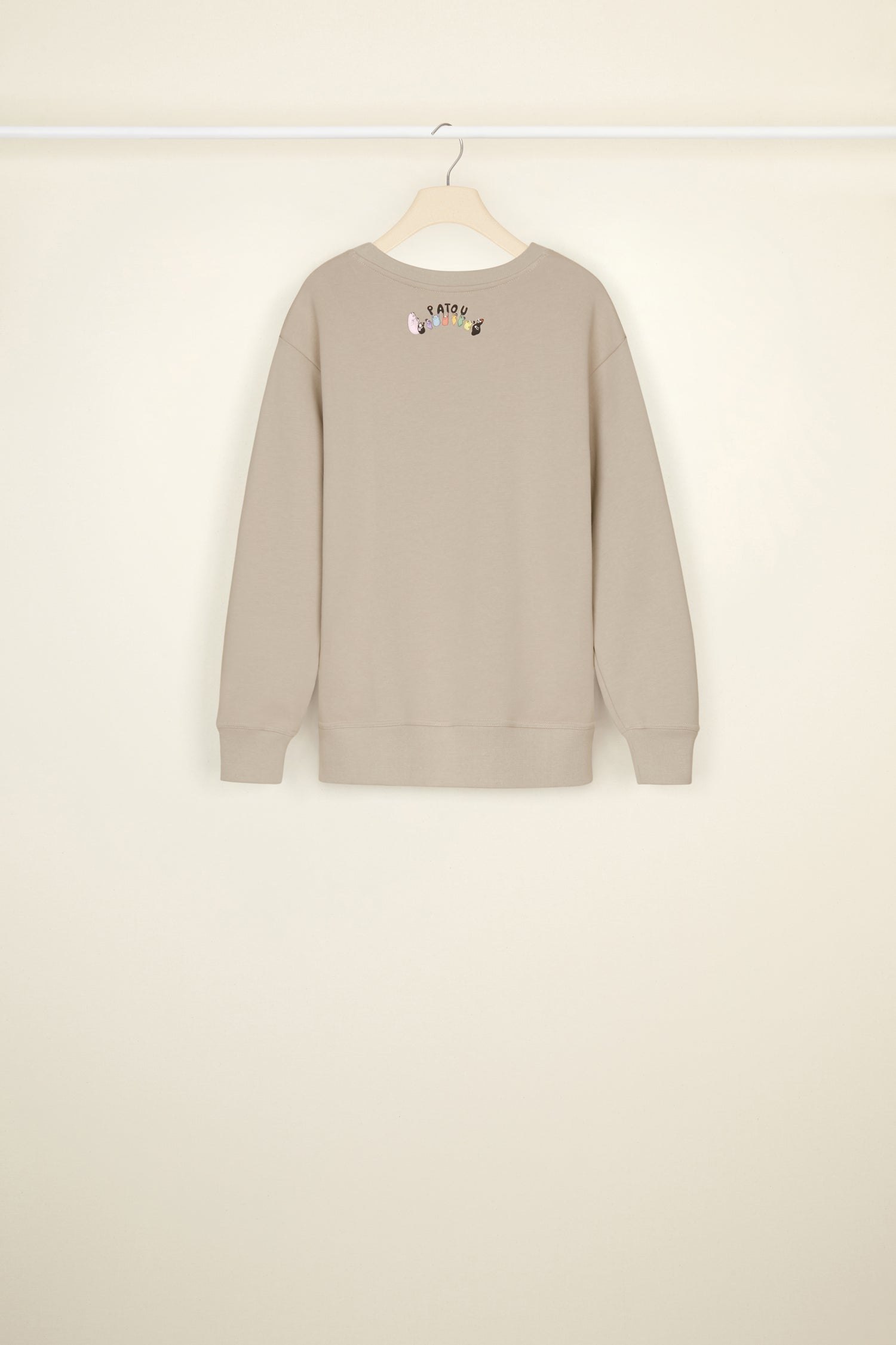 Patou JE047 Barbapapa Sweat coton bio Parchemin XS-XL