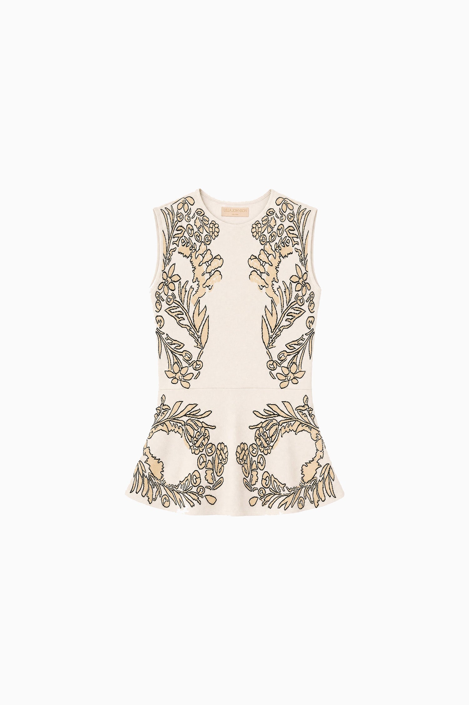 Ulla Johnson Nadira top jacquard fleuri chamomile