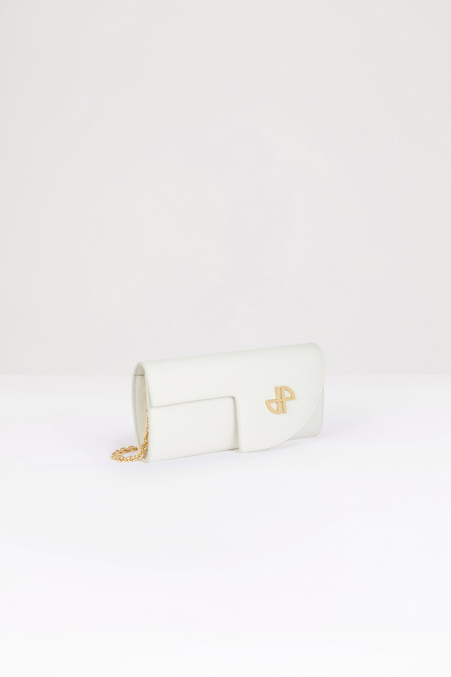 Patou Bags JP pochette cuir blanche TU chaîne dorée