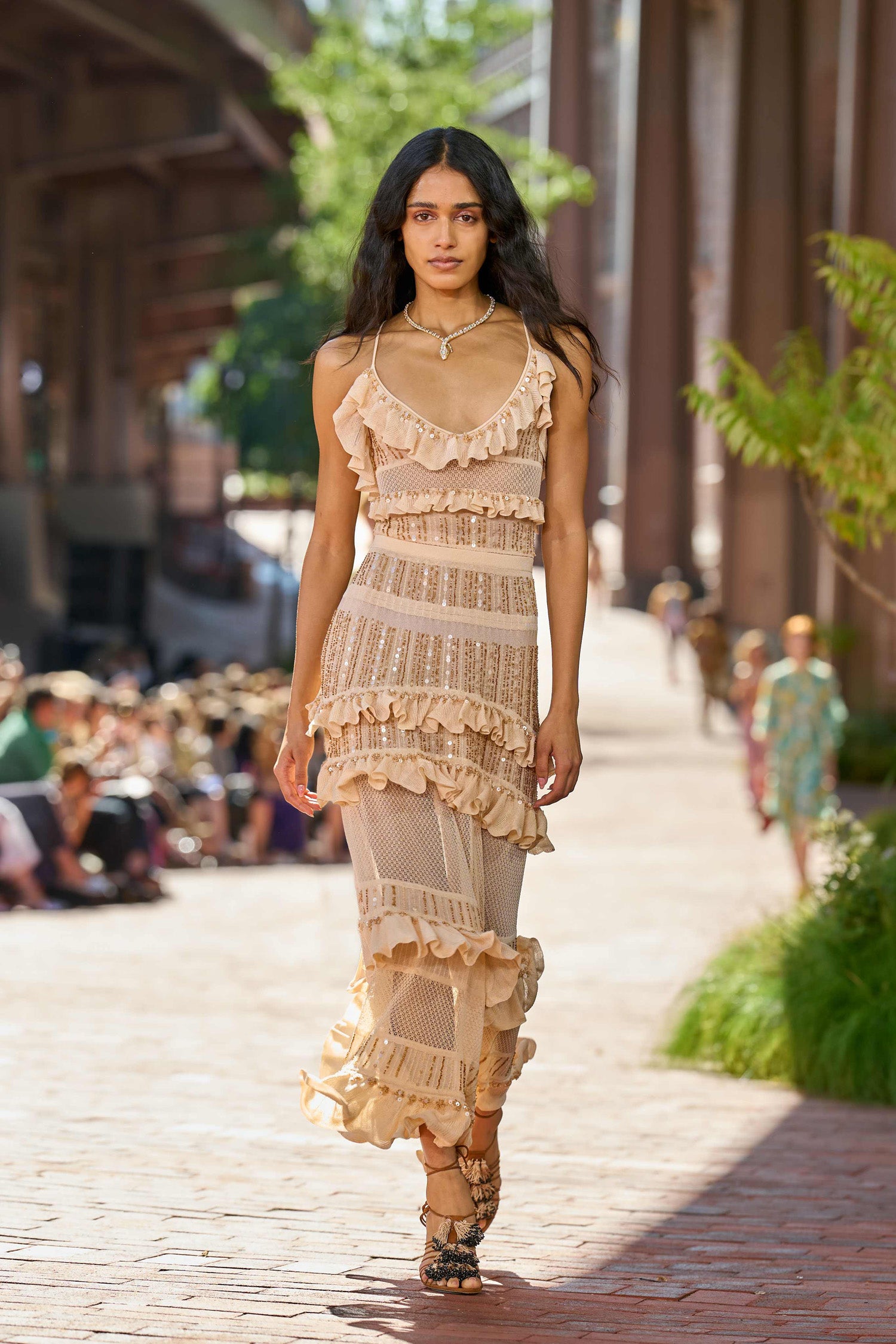 Ulla Johnson Anouk SP270749 jupe midi Cowrie à volants