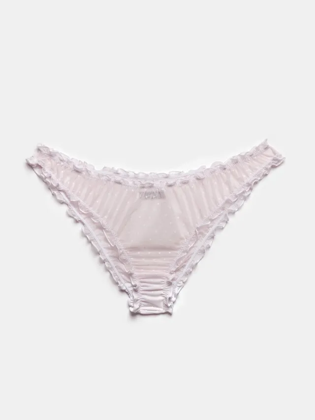 Ester Manas Lingerie Polka Dot Ruffled Panties culotte rose