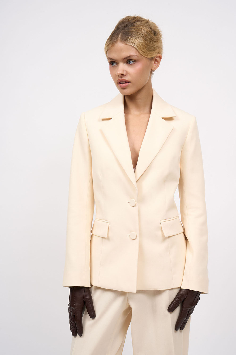 Paul & Joe Romy veste laine cintrée simple croisure