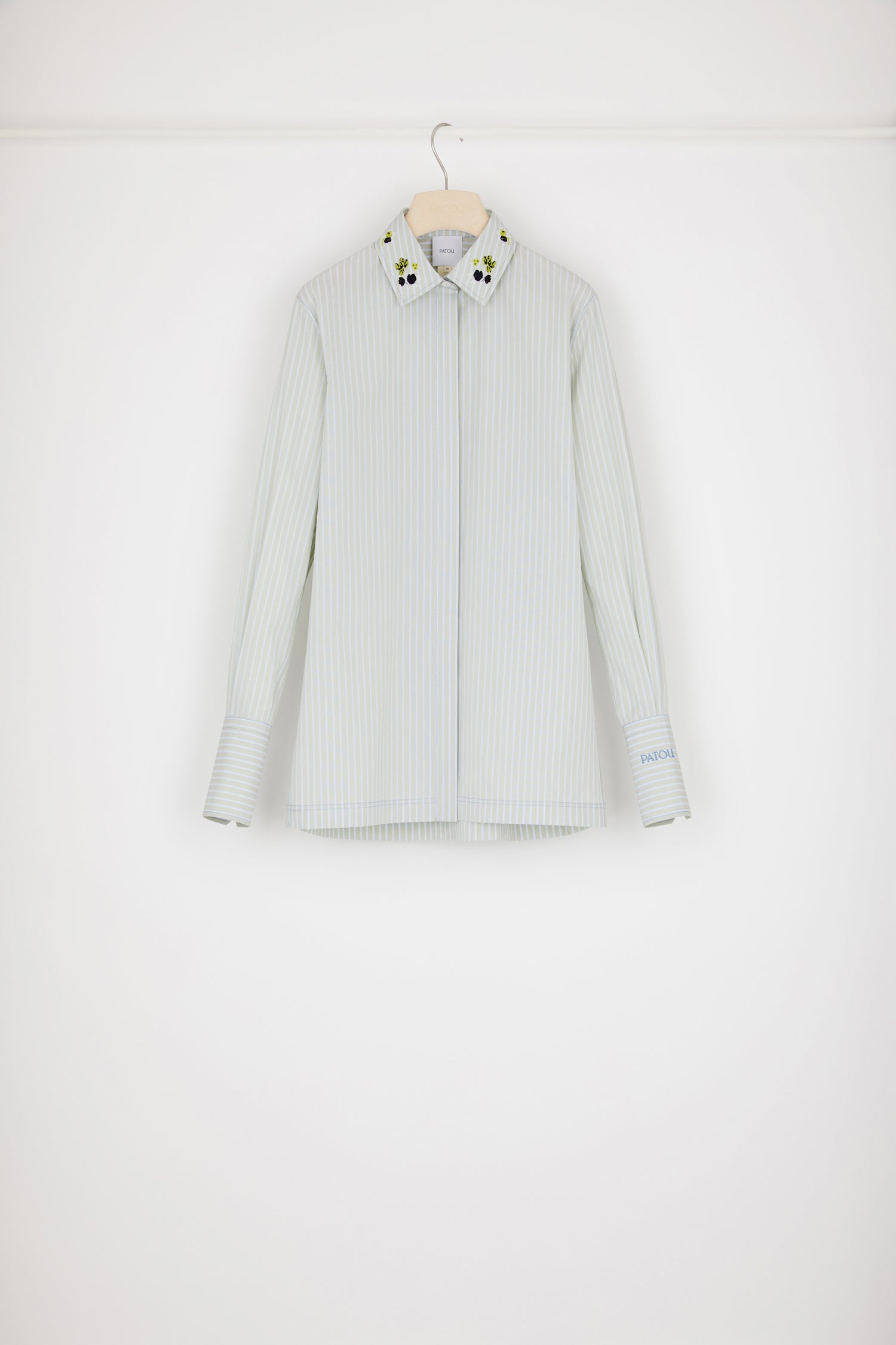 Patou Signature BL019 chemise coton vert Silver Green