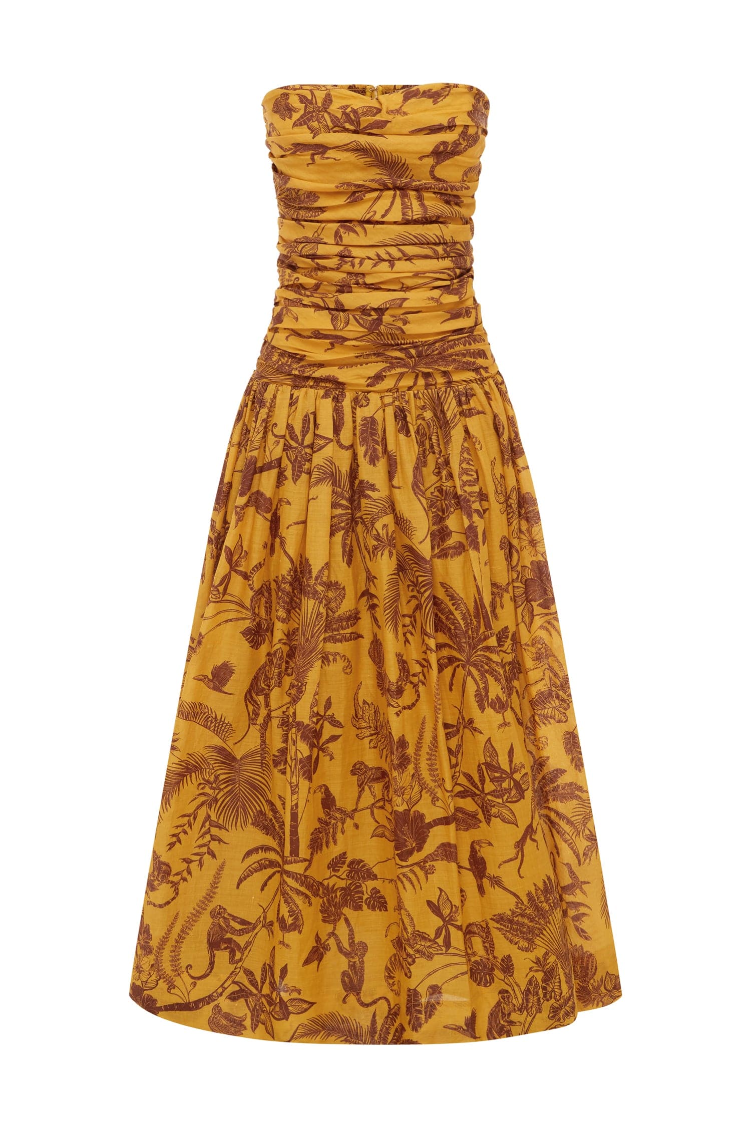 Alemais Banana Blossom robe bustier longue ramie