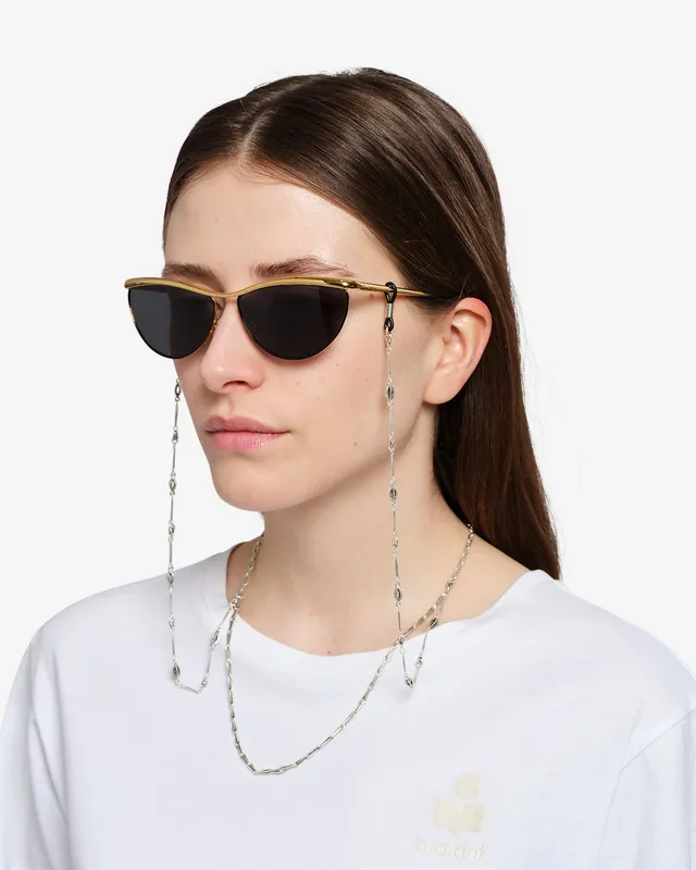 Isabel Marant Filippa chaîne lunettes argent