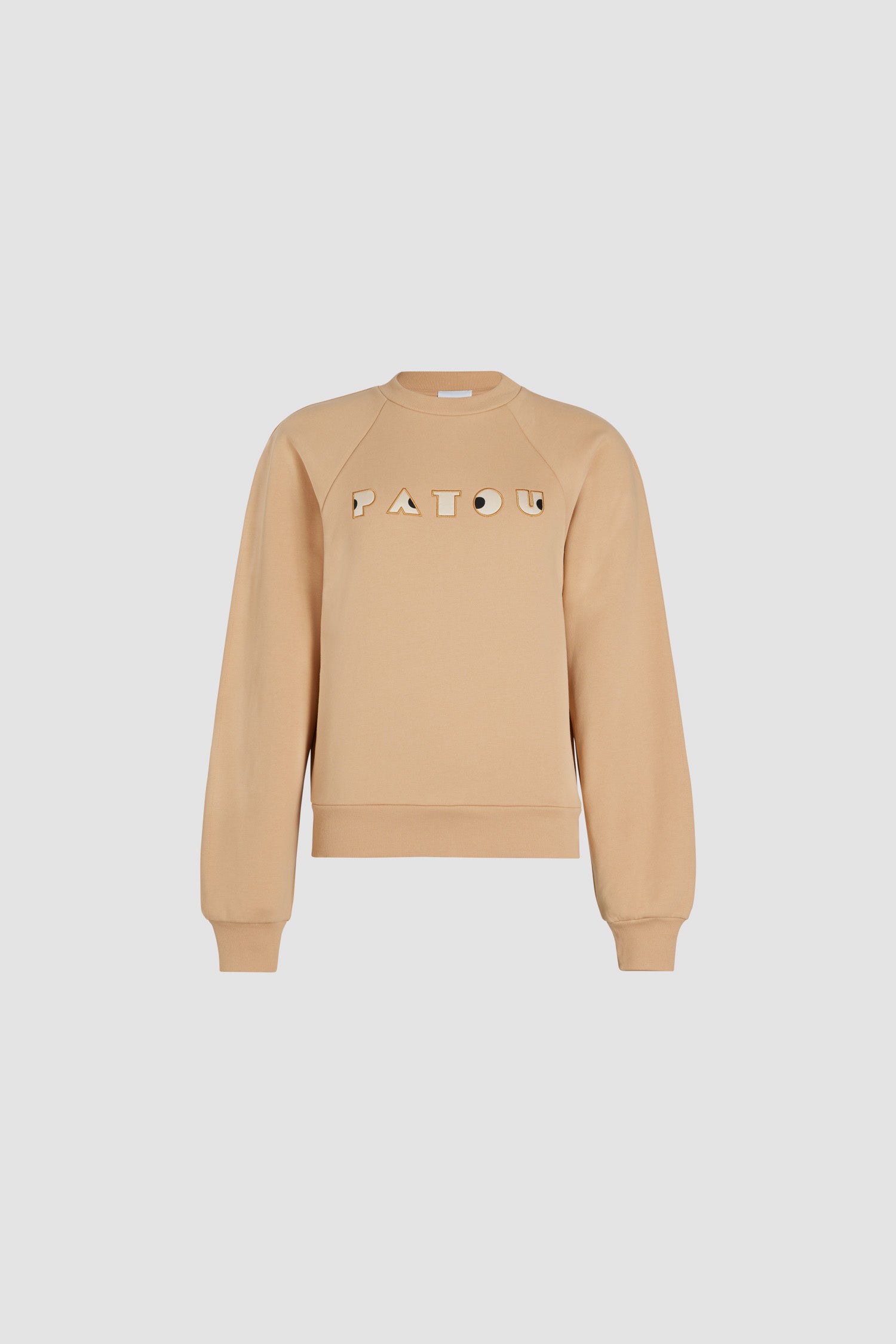 Patou JE129 sweat biscuit coton bio brodé M col rond