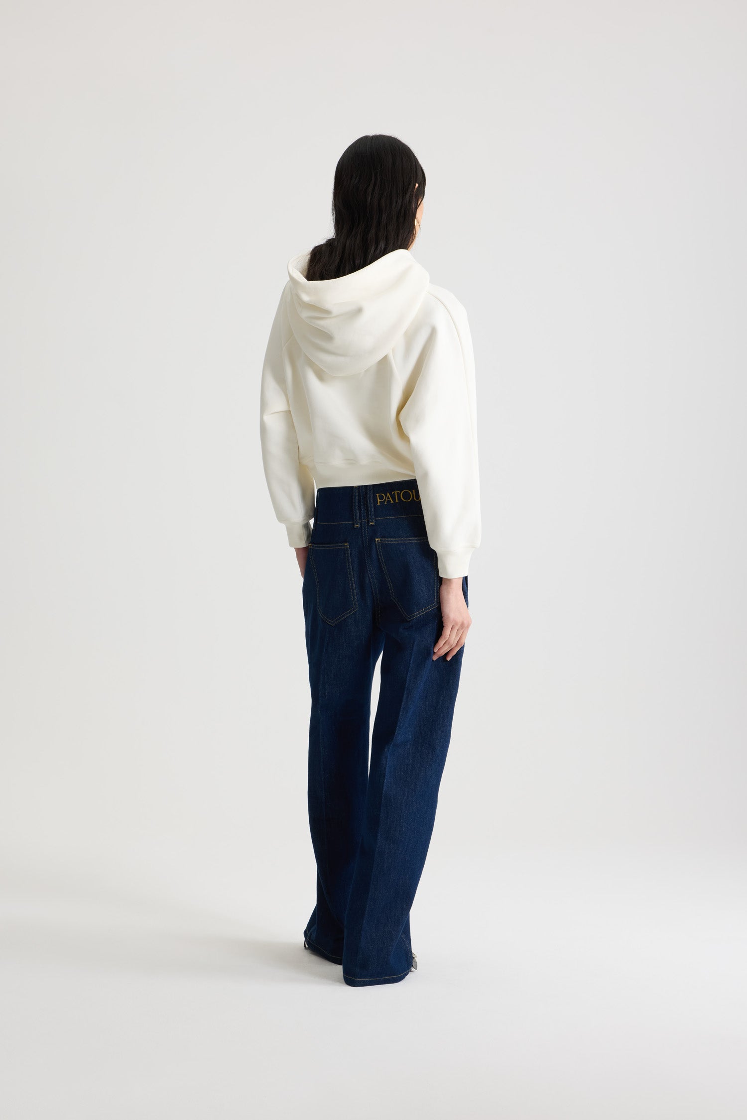 Patou JE192 hoodie coton bio blanc Snowberry XS