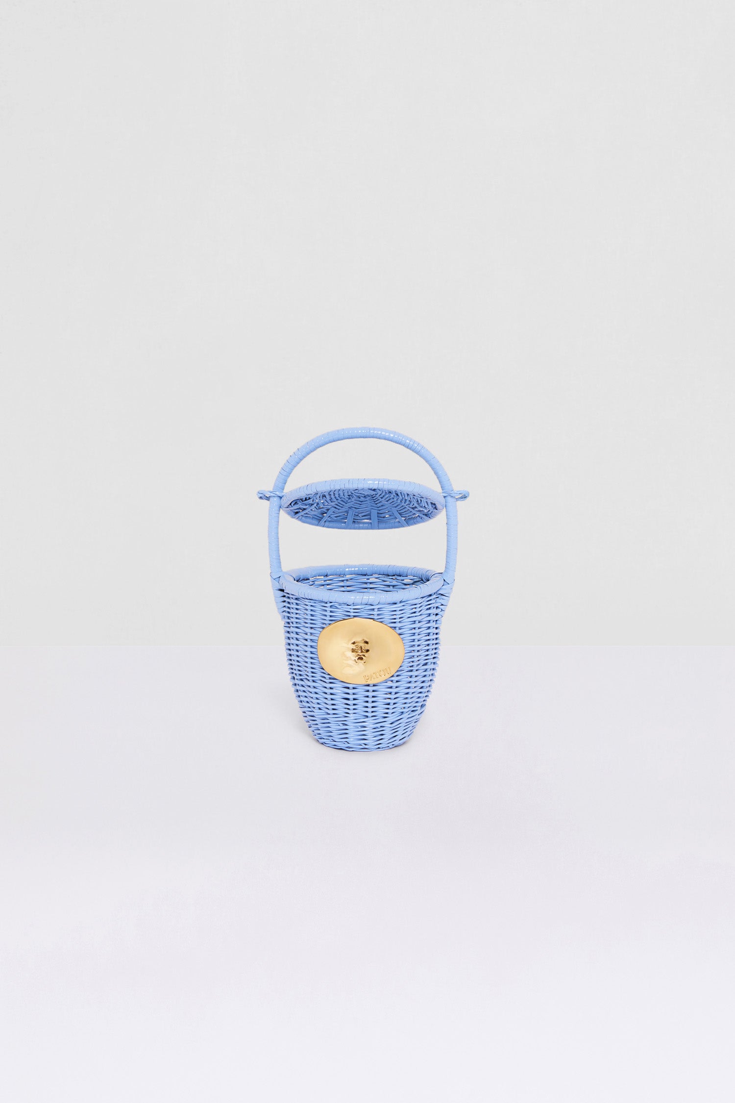 Patou AC003 sac seau osier bleu aurora fait main