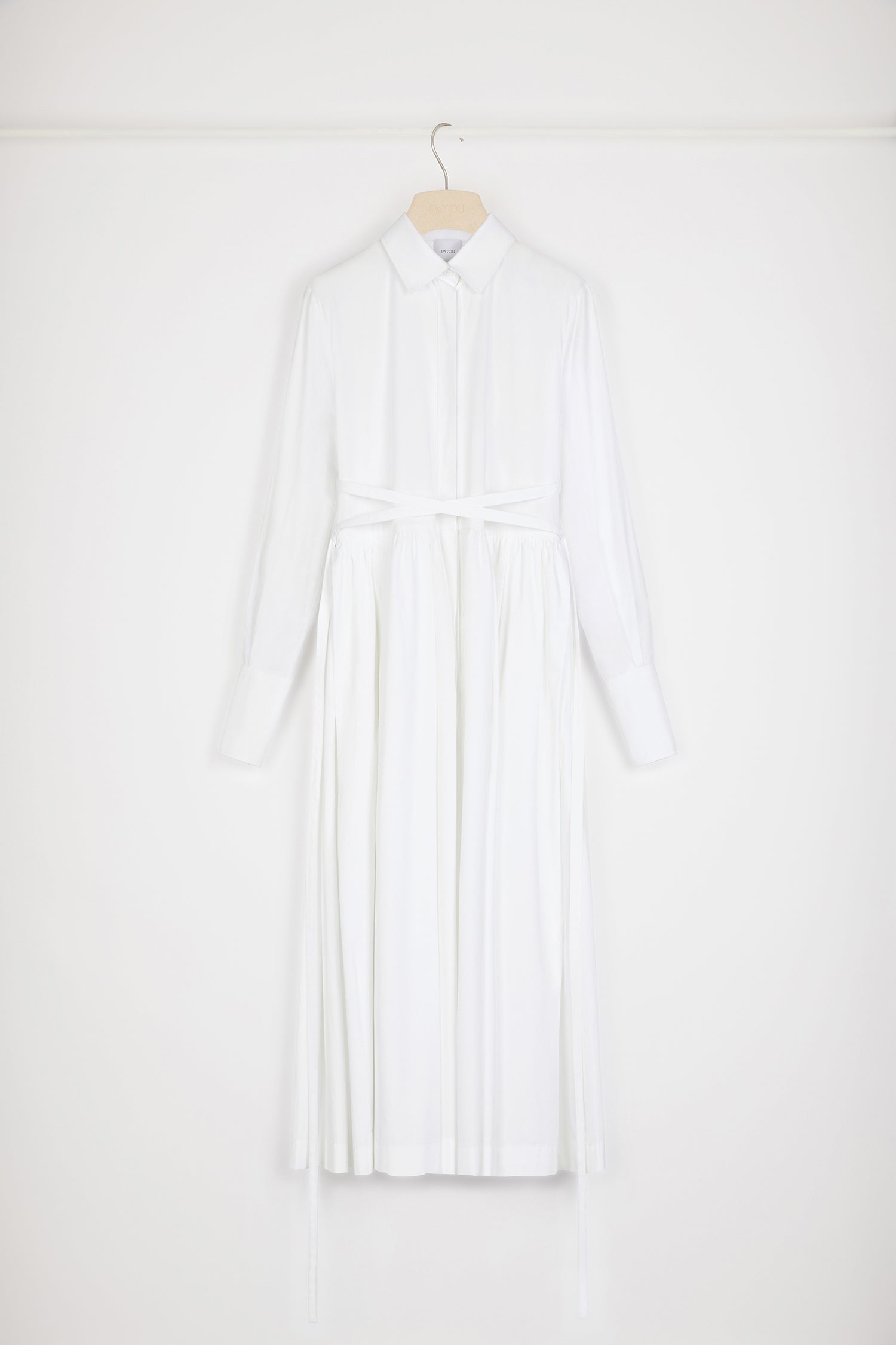 Patou Robe Chemise Midi Coton Bio Blanche 34-44