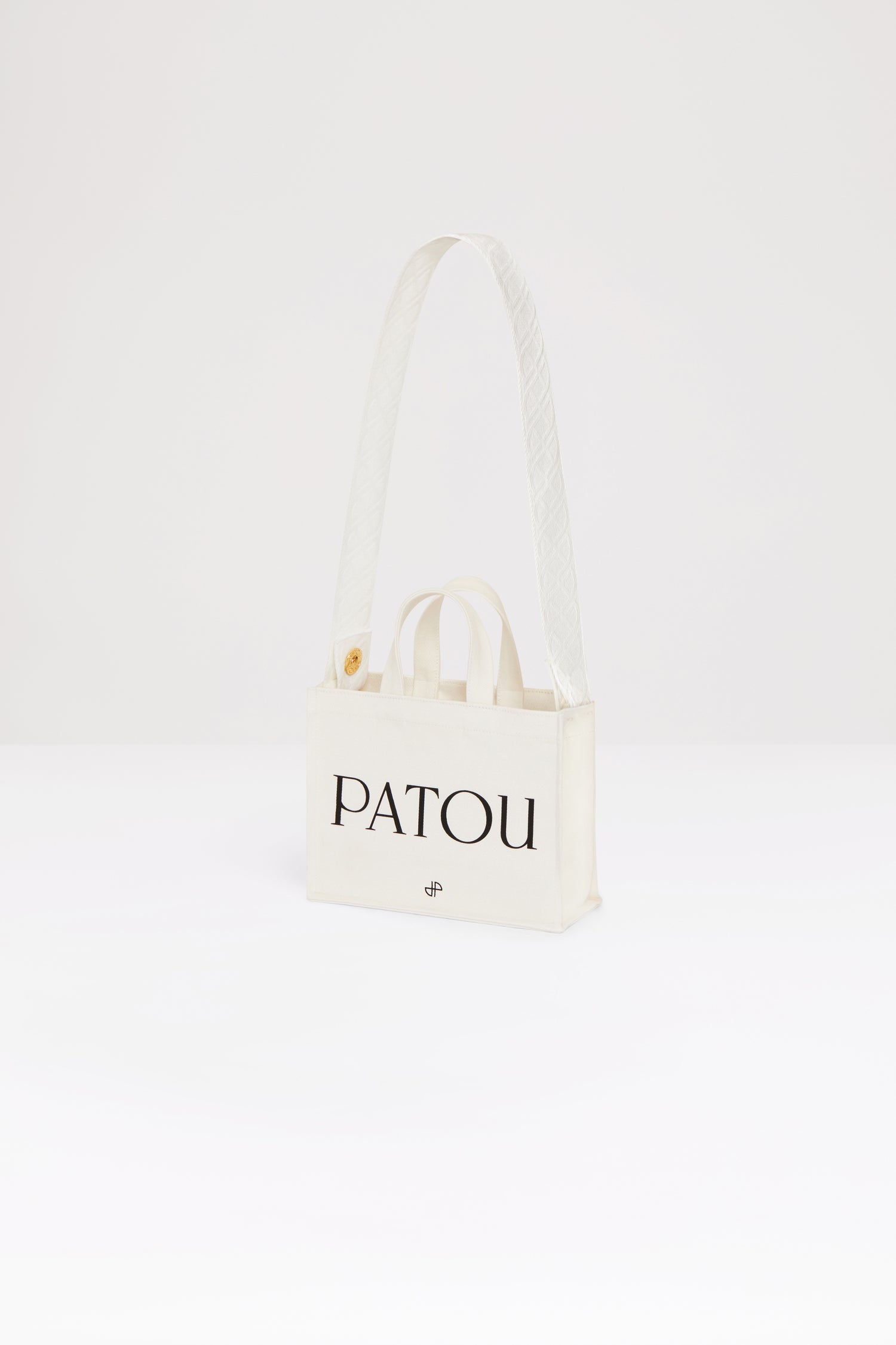 Patou tote toile coton bio crème petit format épaule