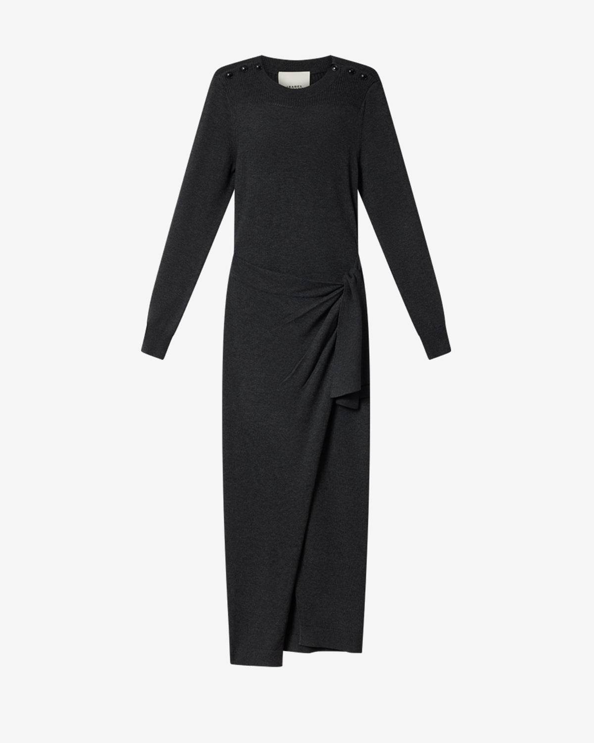 Isabel Marant Jozira RO1187 robe pull anthracite laine longue