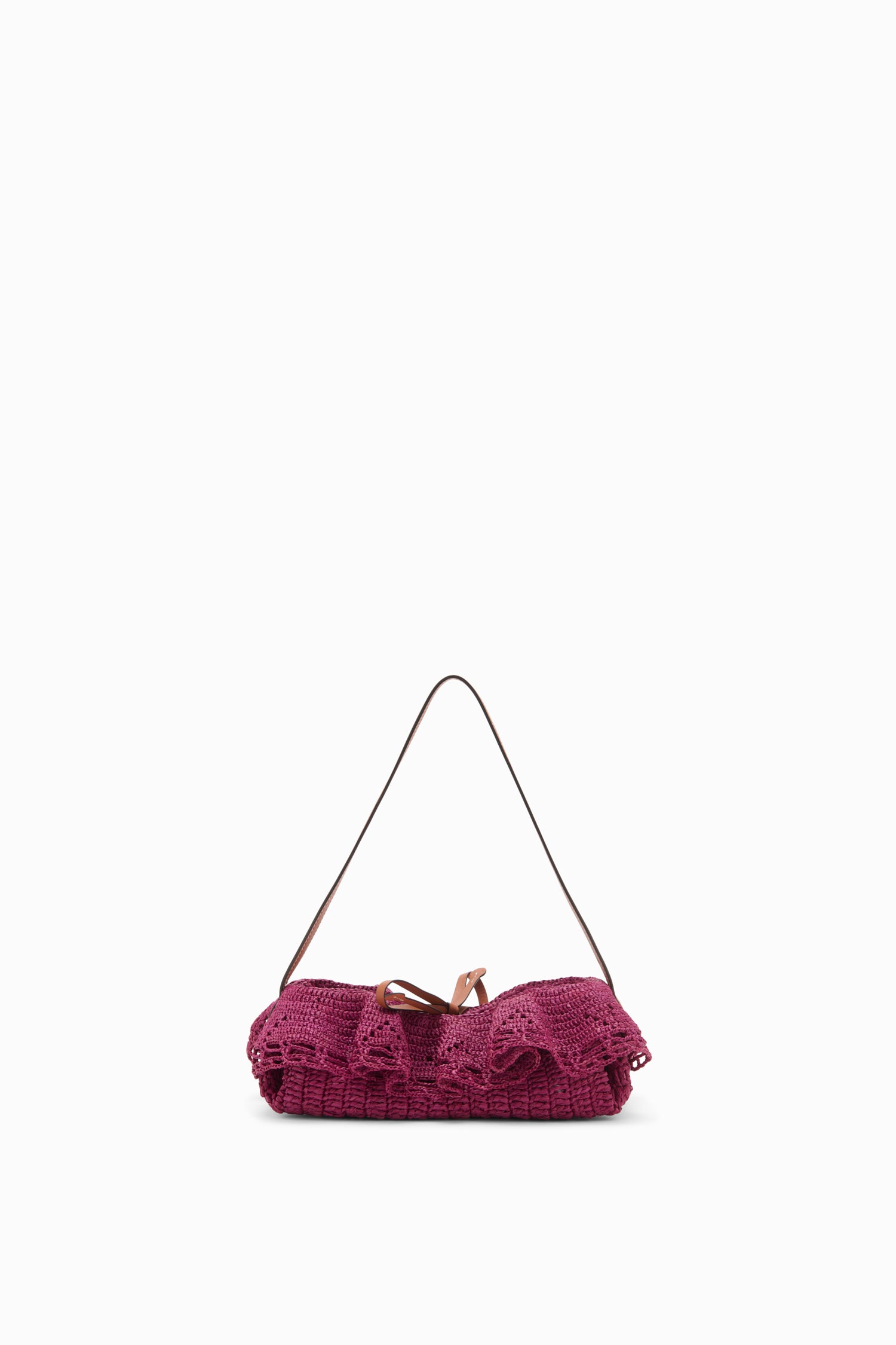 Ulla Johnson Marina pochette raphia orchid