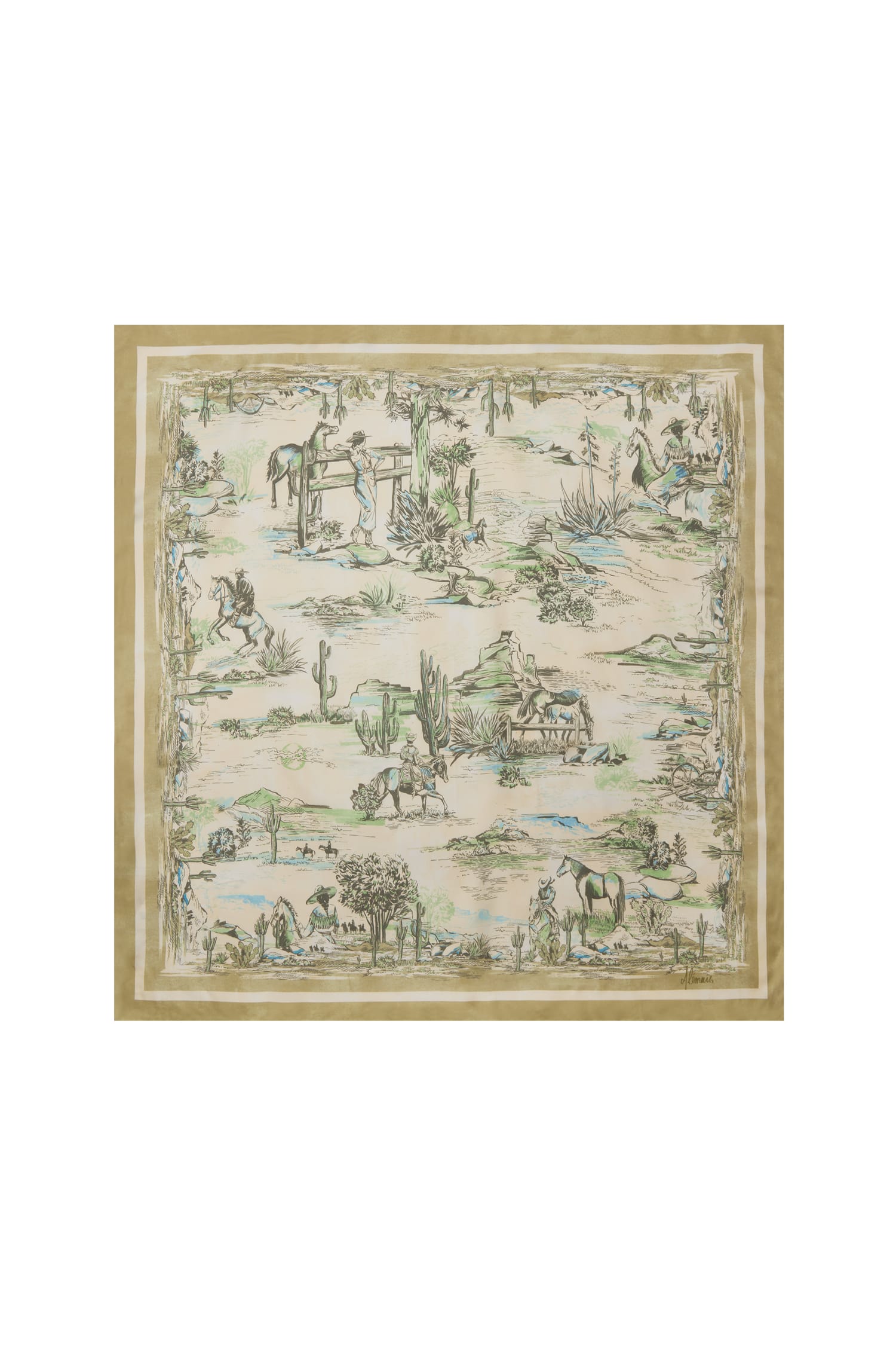 Alemais Scout Silk foulard carré soie taille unique