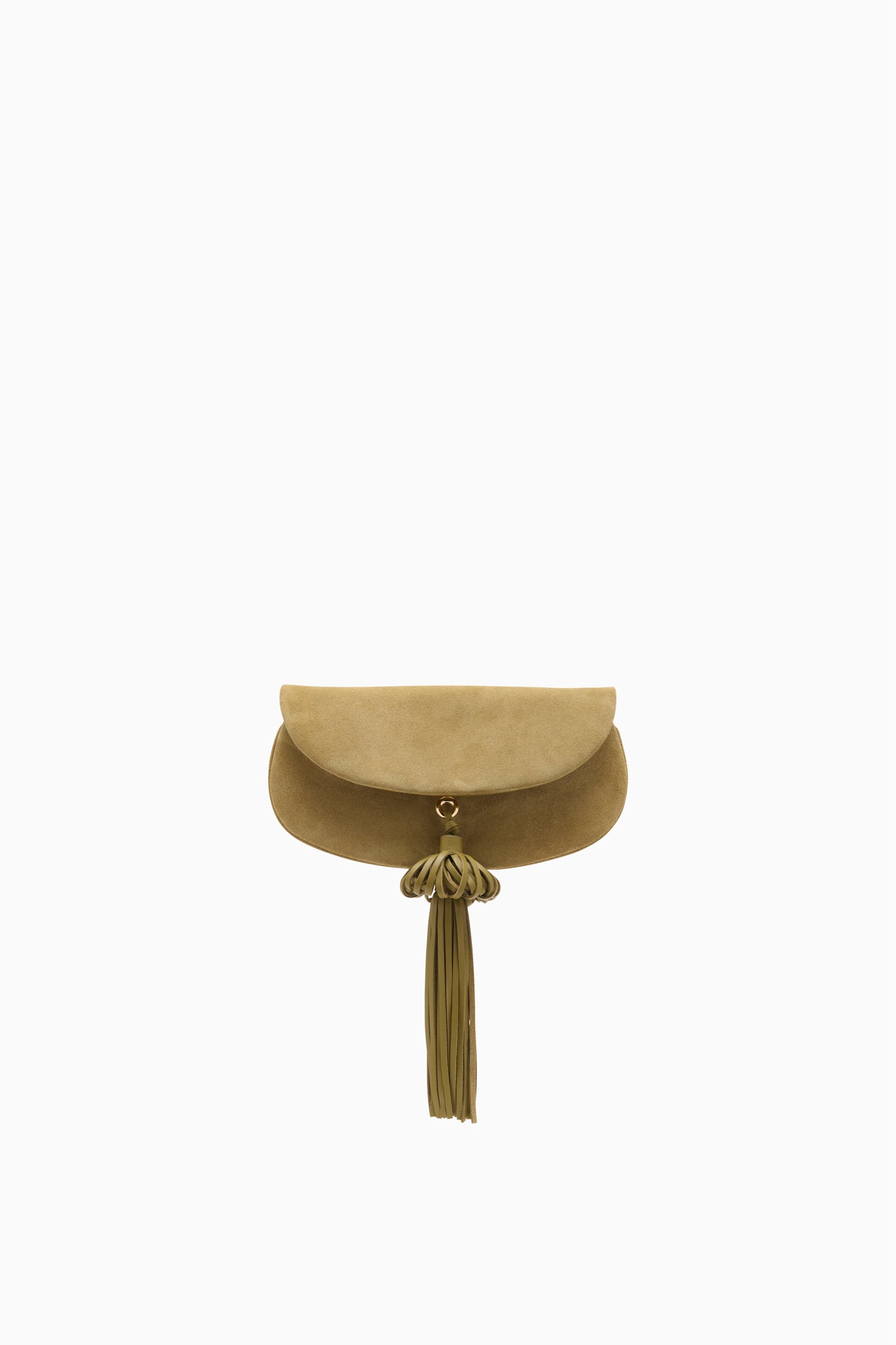 Ulla Johnson Paloma sac olive cuir suède pompons