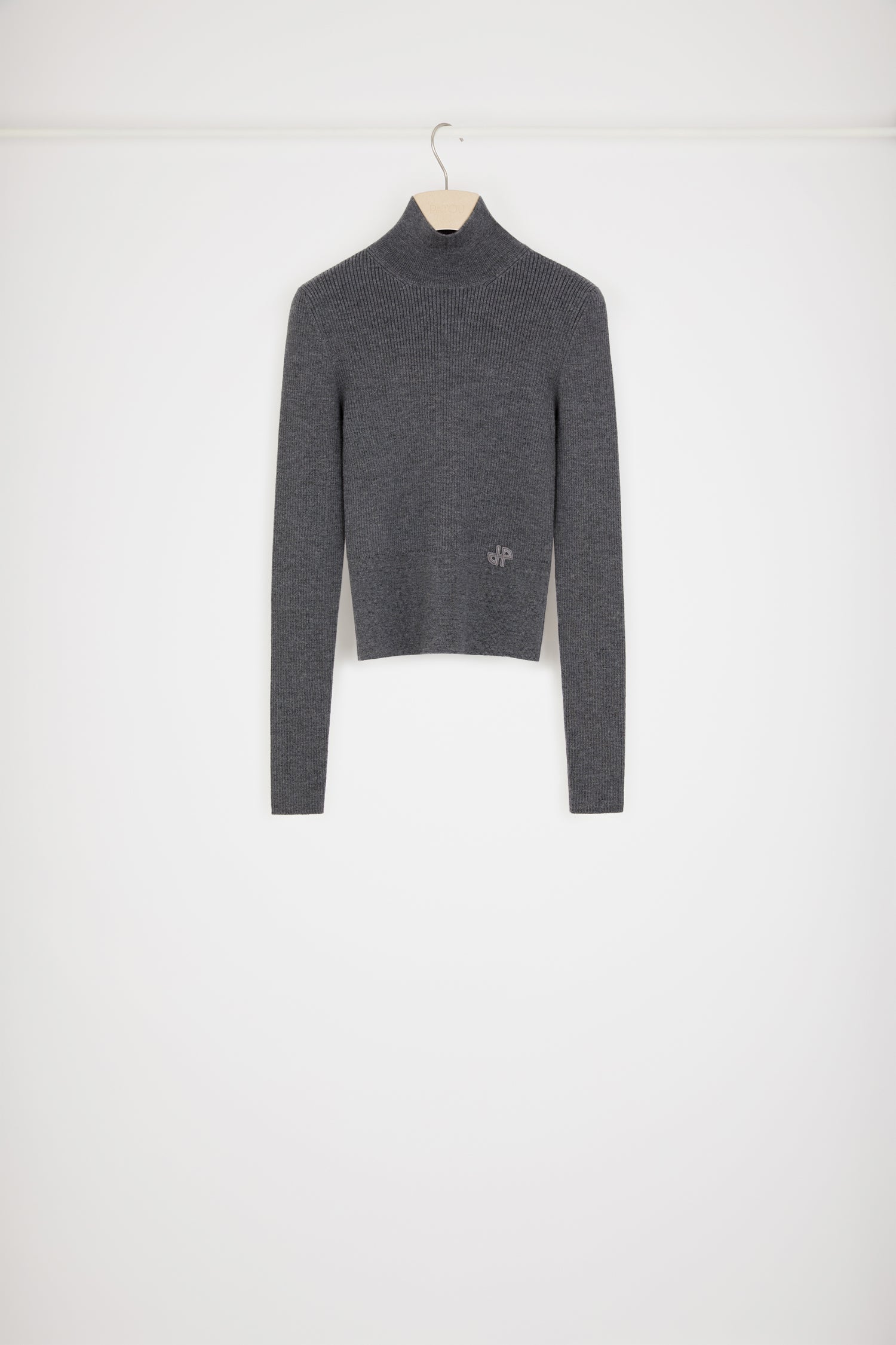 Patou Knitwear KN0588040963A pull col montant graphite
