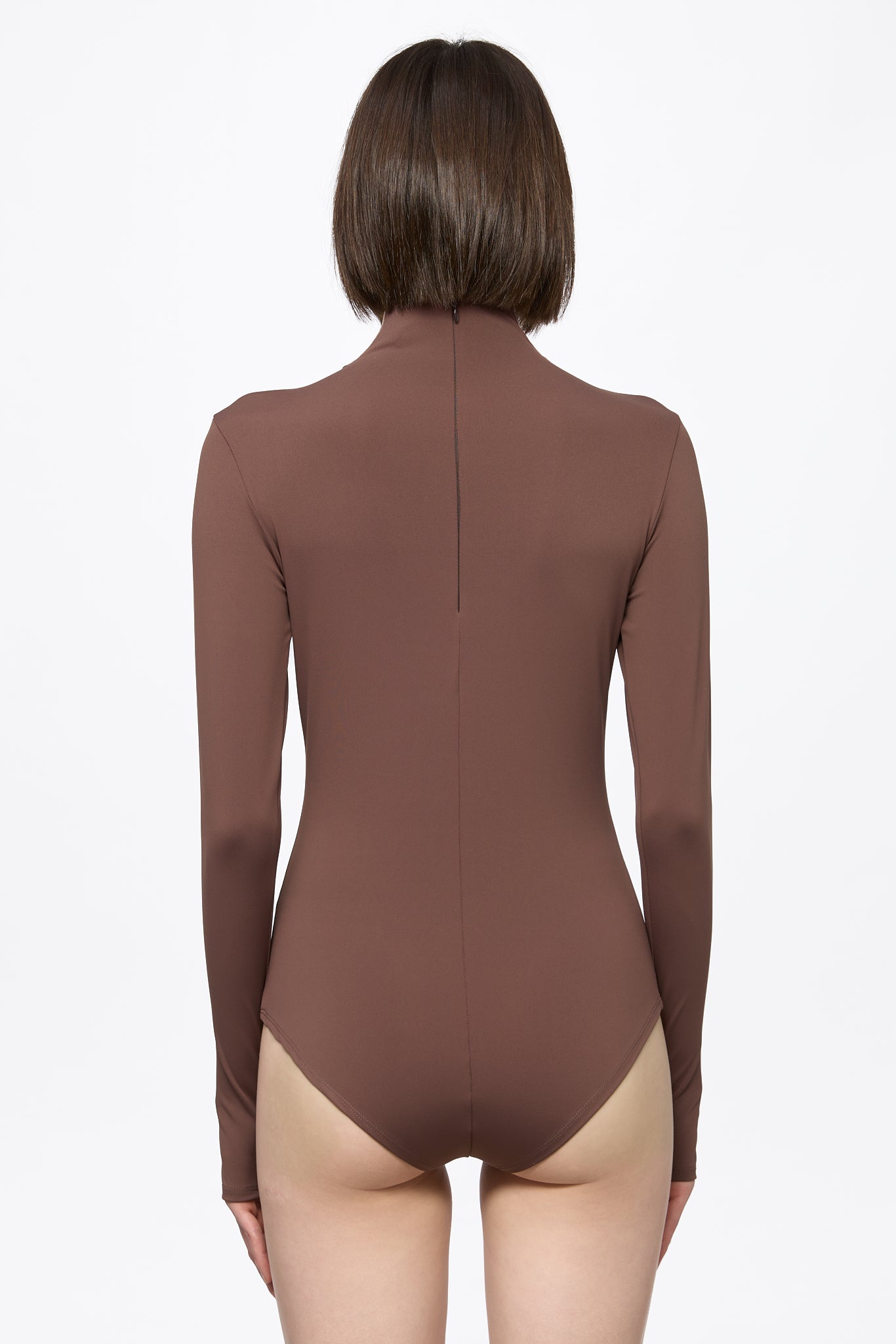ATU Body Couture body marron col V tulle S