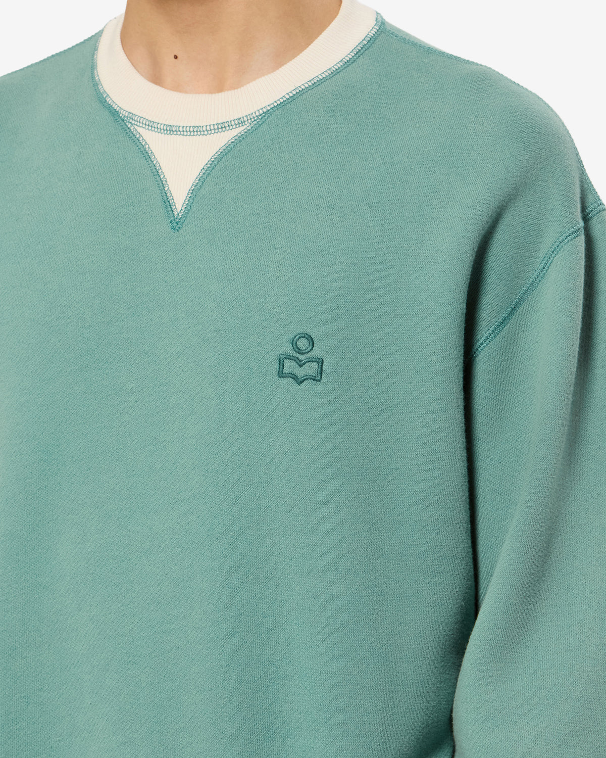 Isabel Marant Miker Sweatshirt Bluish Vert Jersey Coton