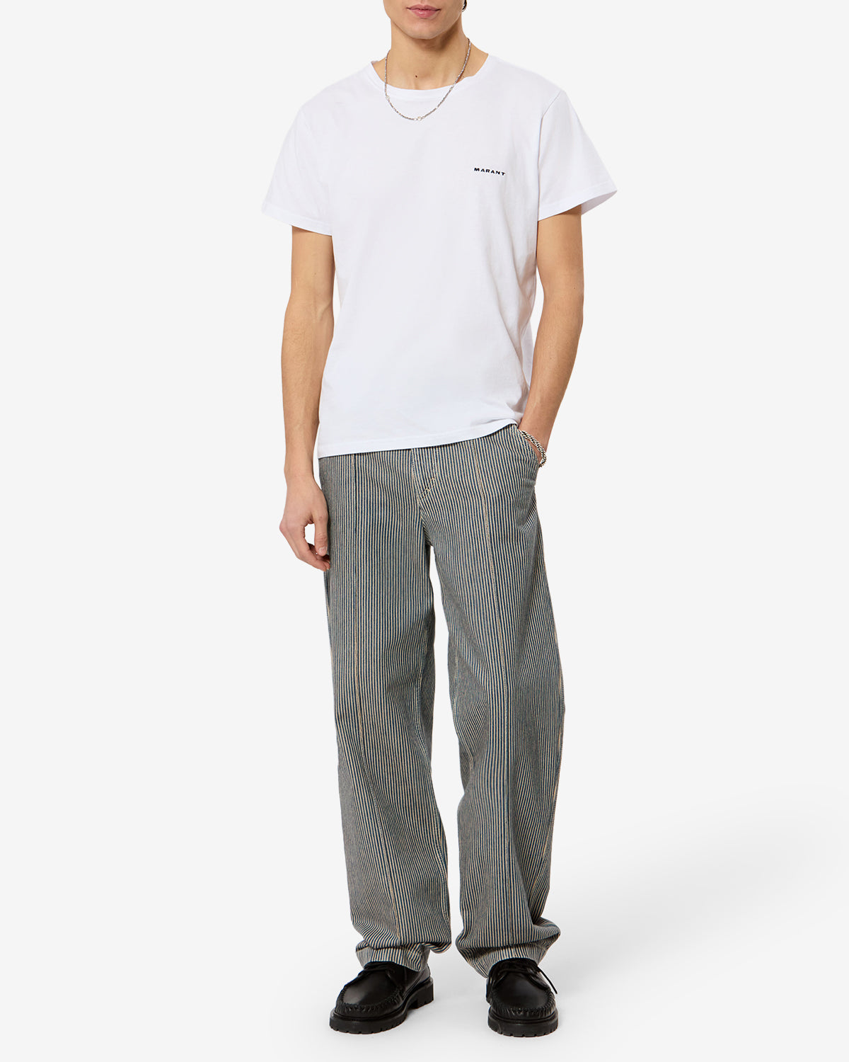 Isabel Marant Zafferh TS0047HA t-shirt coton blanc logo
