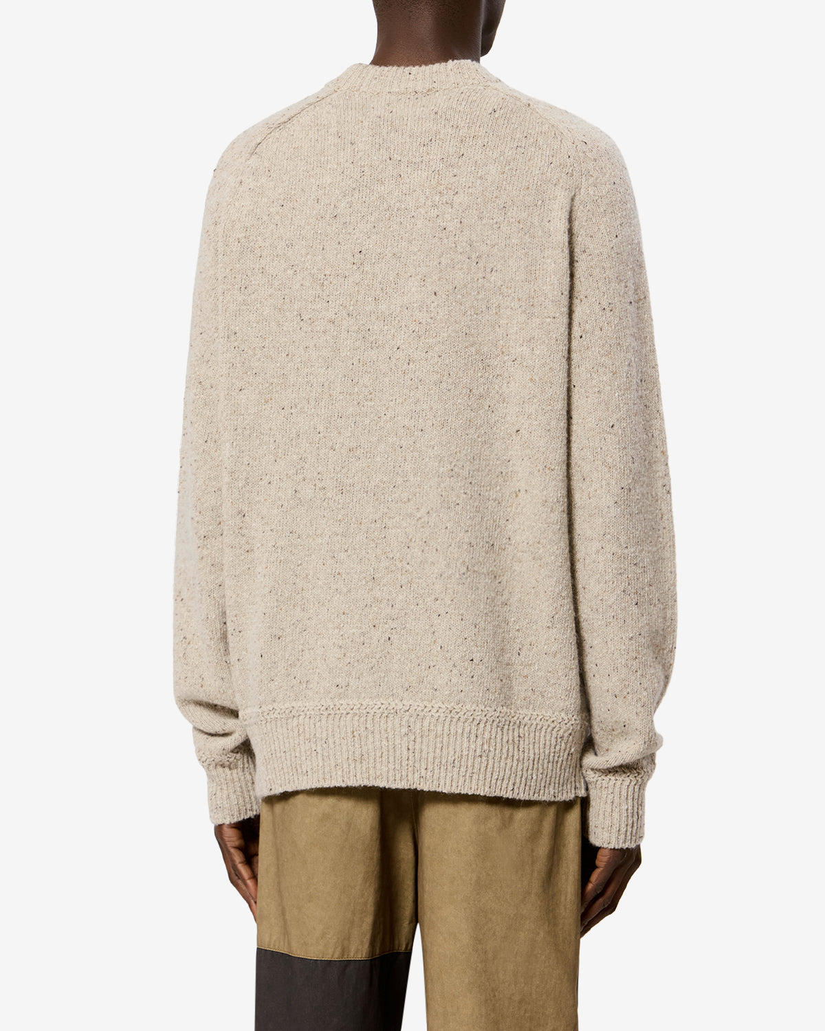 Isabel Marant Koman PU0971HA pull laine beige coupe droite